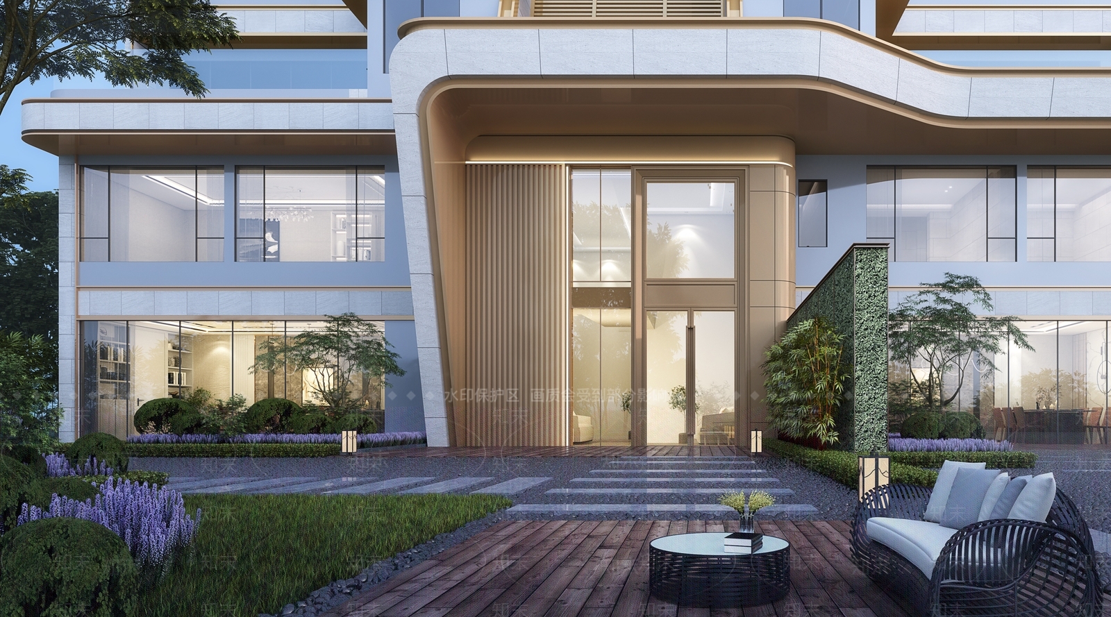 现代高层住宅3D模型下载【ID:1192123542】