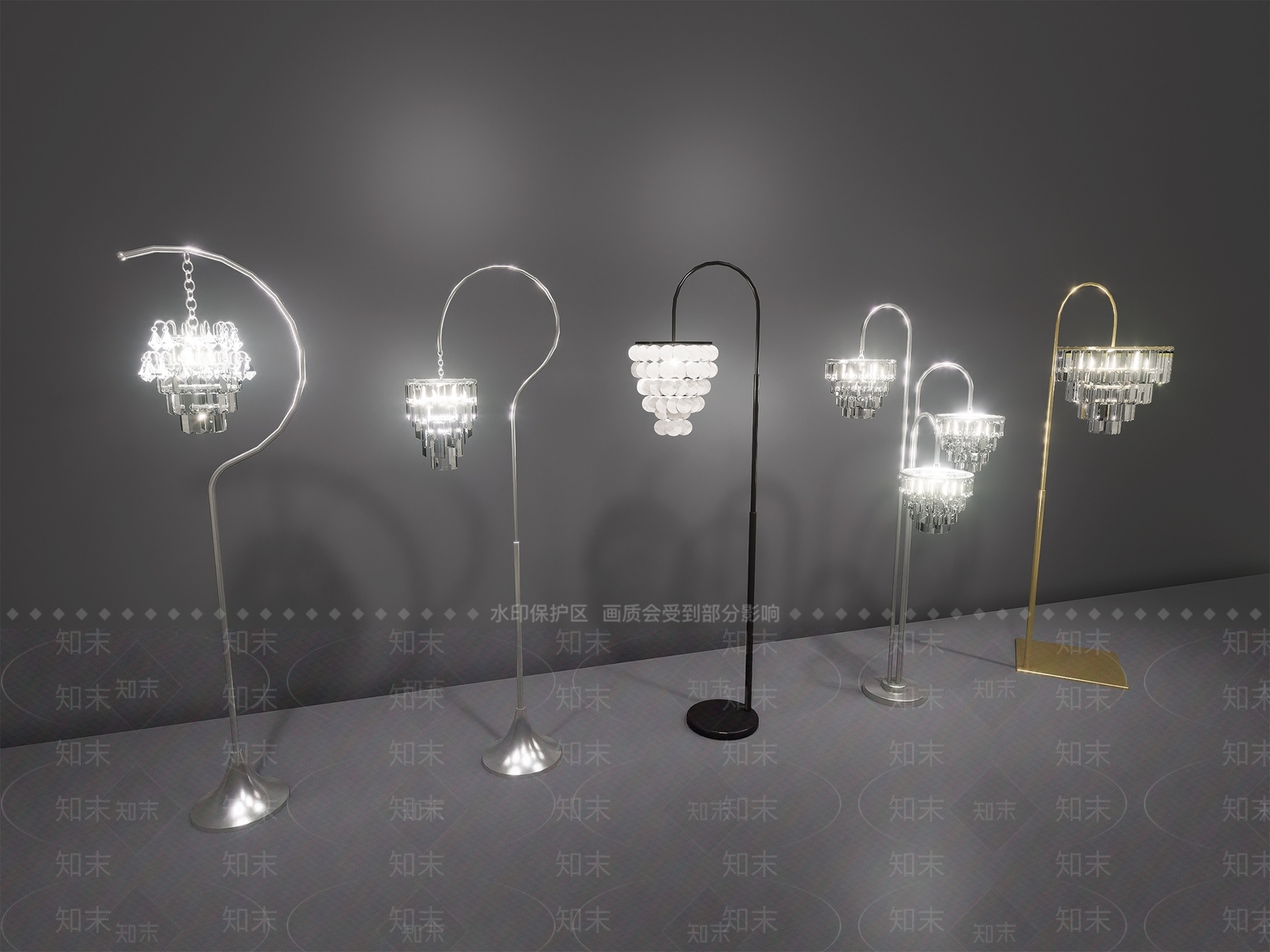 现代欧式落地灯SU模型下载【ID:1192122122】