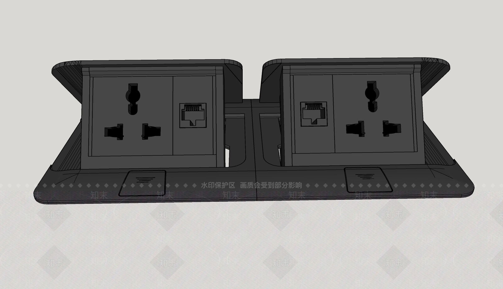 现代插座SU模型下载【ID:1192126778】