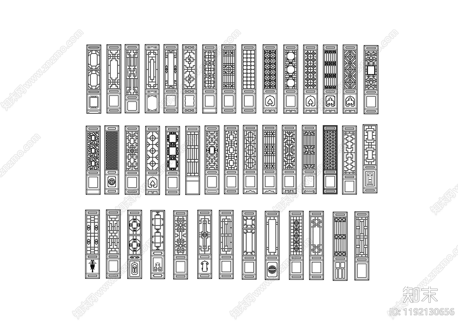 雕花施工图下载【ID:1192130656】