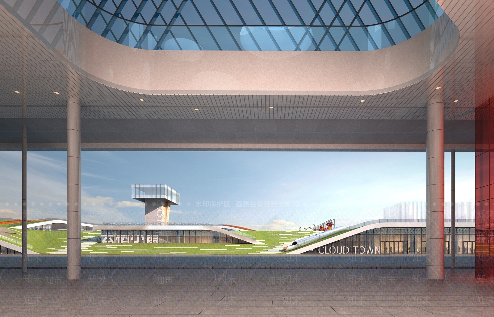 现代体育馆外观3D模型下载【ID:1192136238】