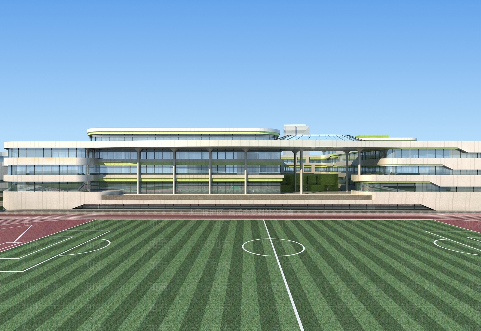 现代体育馆外观3D模型下载【ID:1192136877】