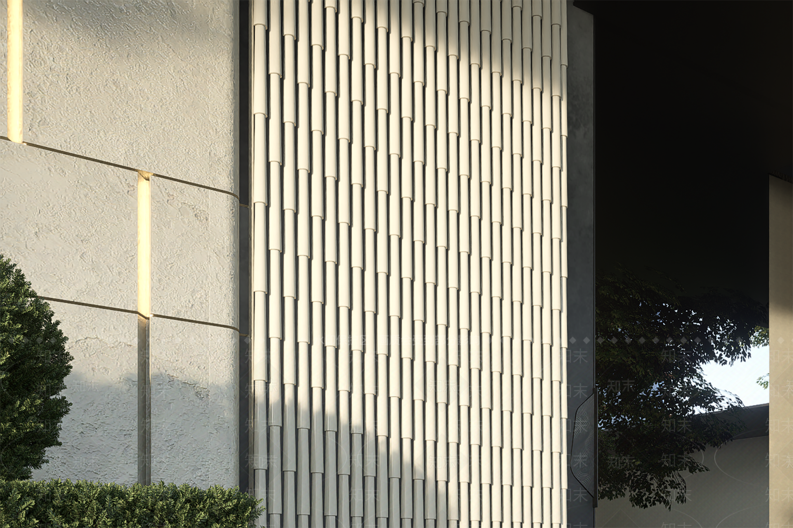 现代轻奢小区建筑SU模型下载【ID:1192138793】