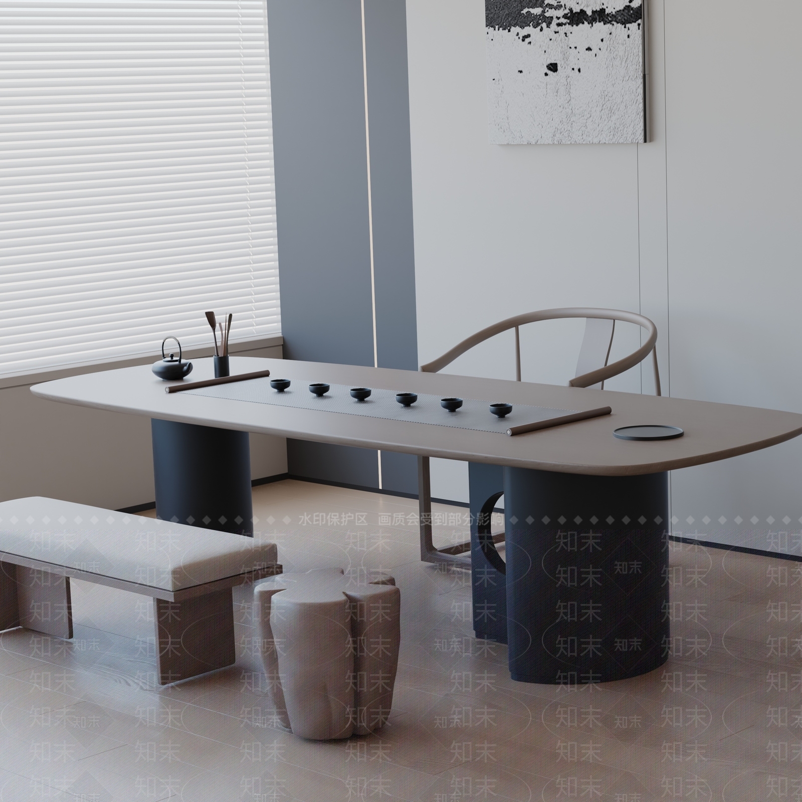 现代茶室3D模型下载【ID:1192139570】