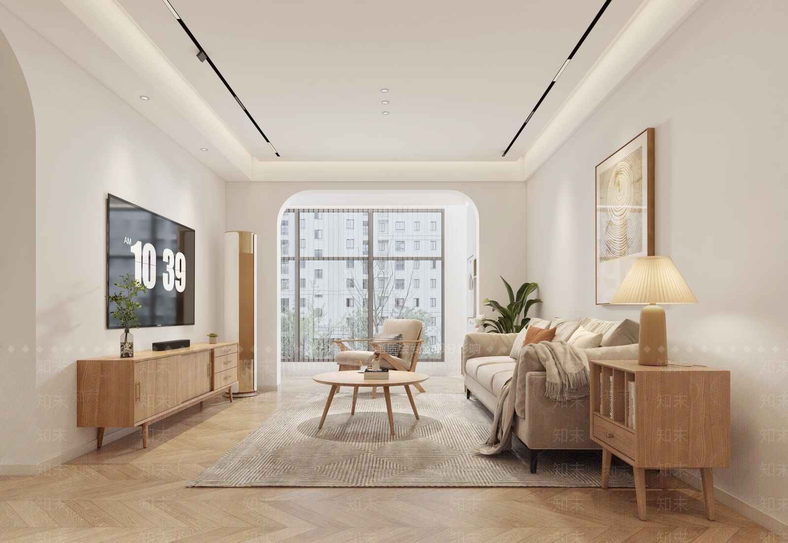 现代北欧家居客厅3D模型下载【ID:1192140405】