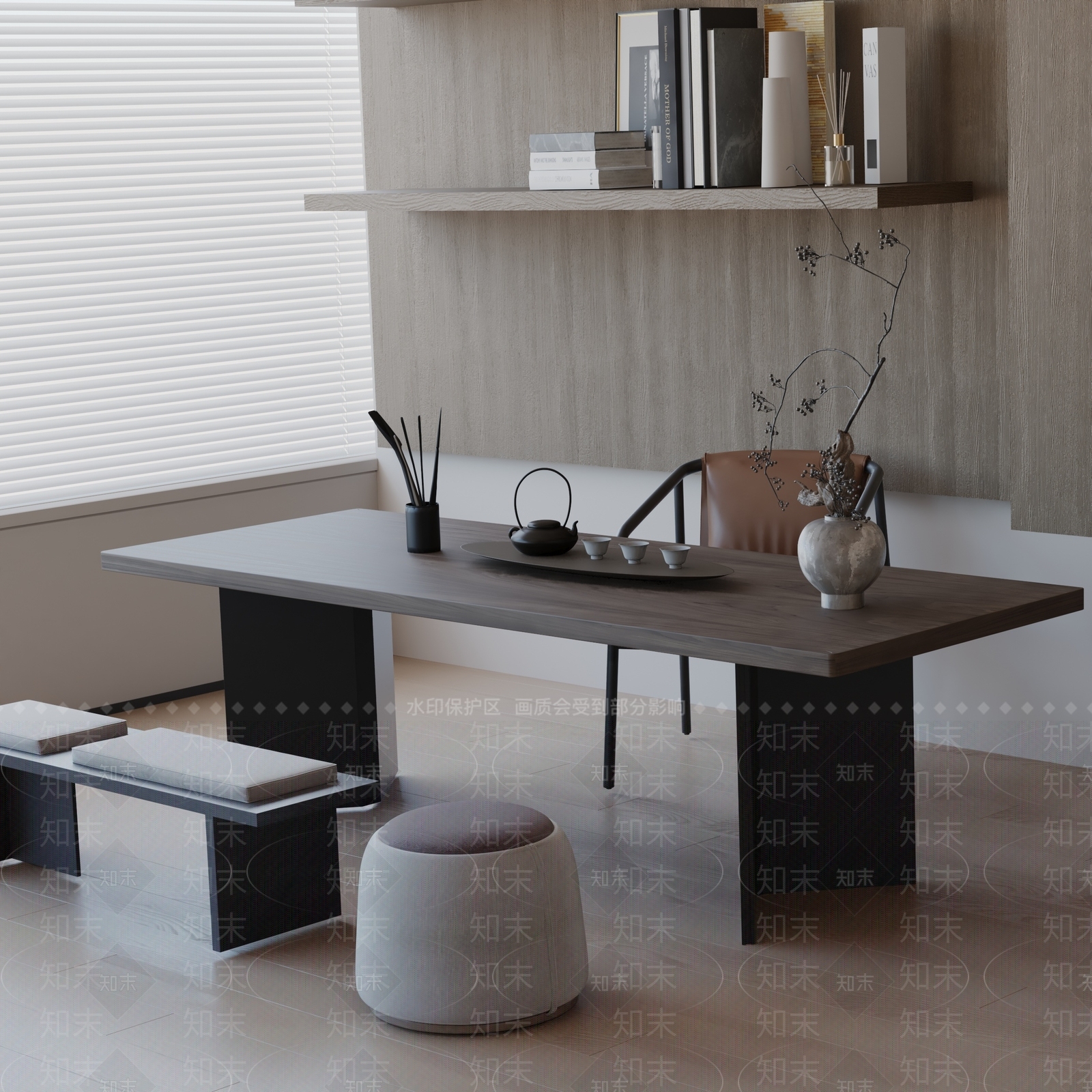现代茶室3D模型下载【ID:1192141618】