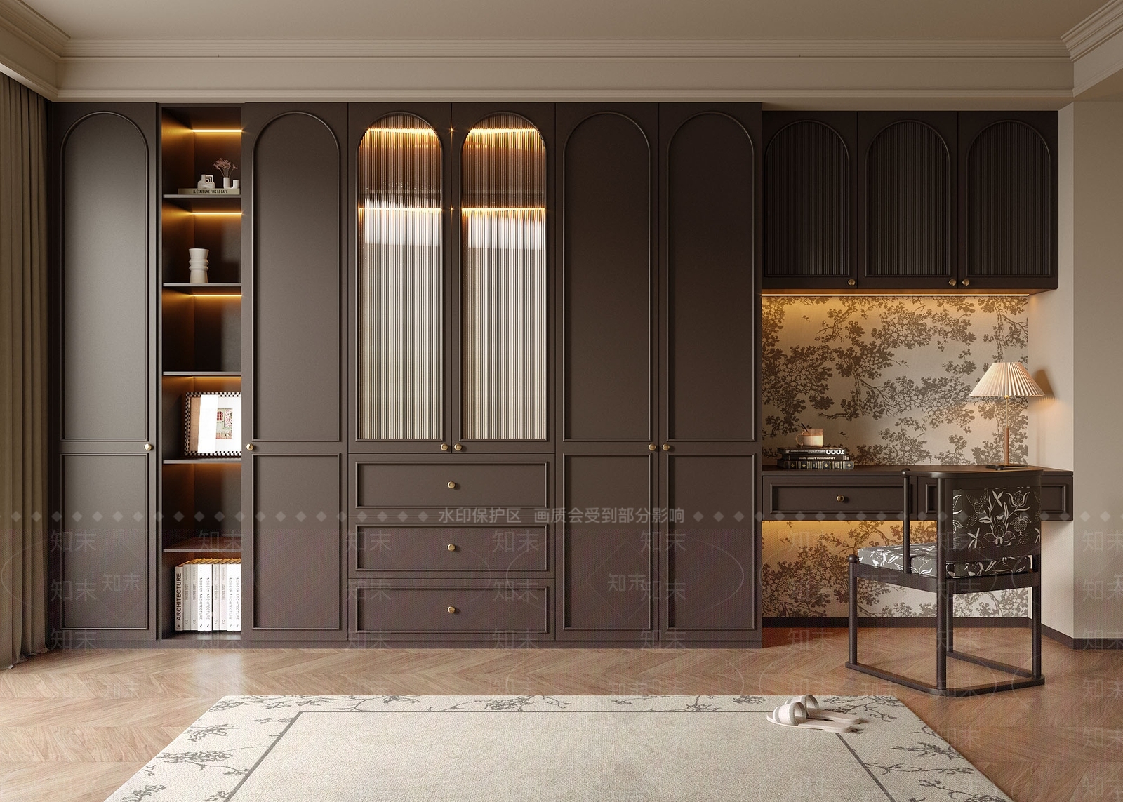 法式中古衣柜3D模型下载【ID:1192143853】