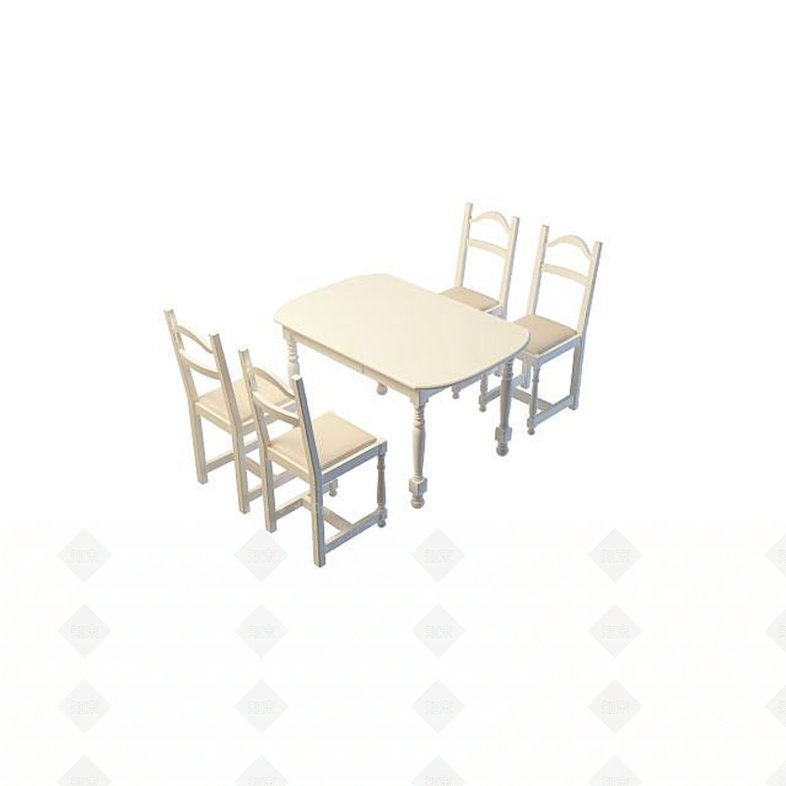 现代书桌椅3D模型下载【ID:1199351437】