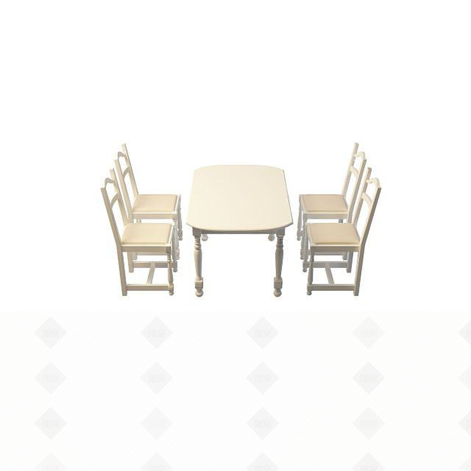 现代书桌椅3D模型下载【ID:1199351437】