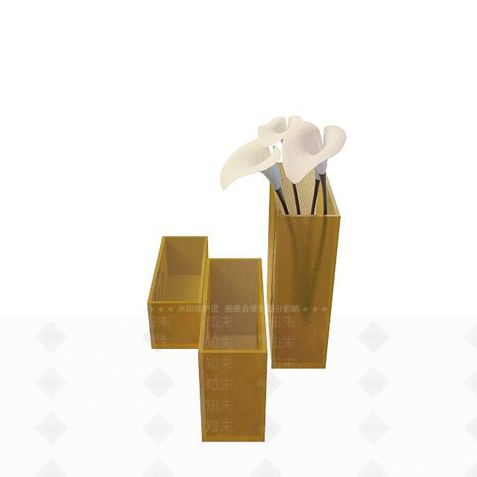 现代摆件组合3D模型下载【ID:1192145614】
