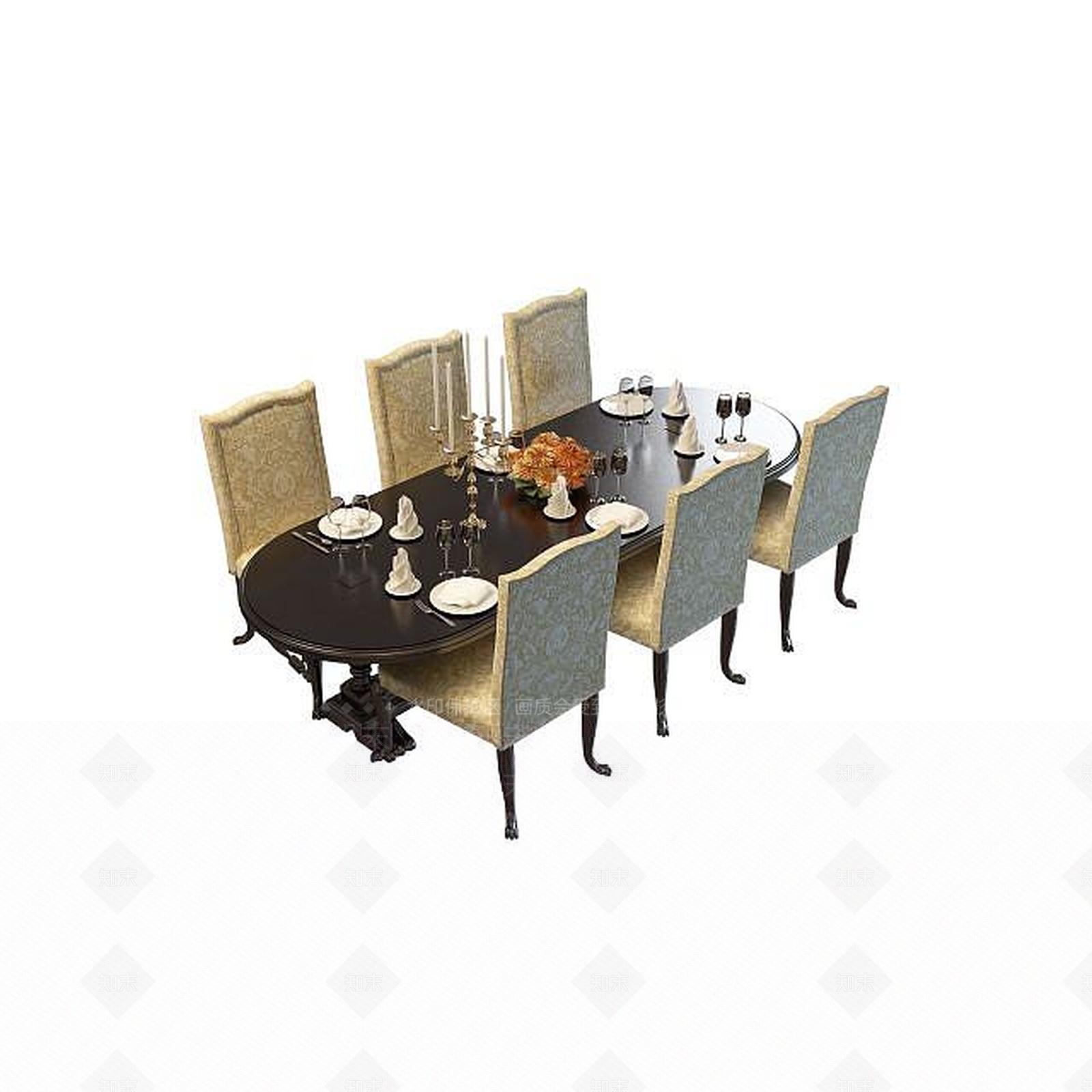 现代书桌椅3D模型下载【ID:1192145900】