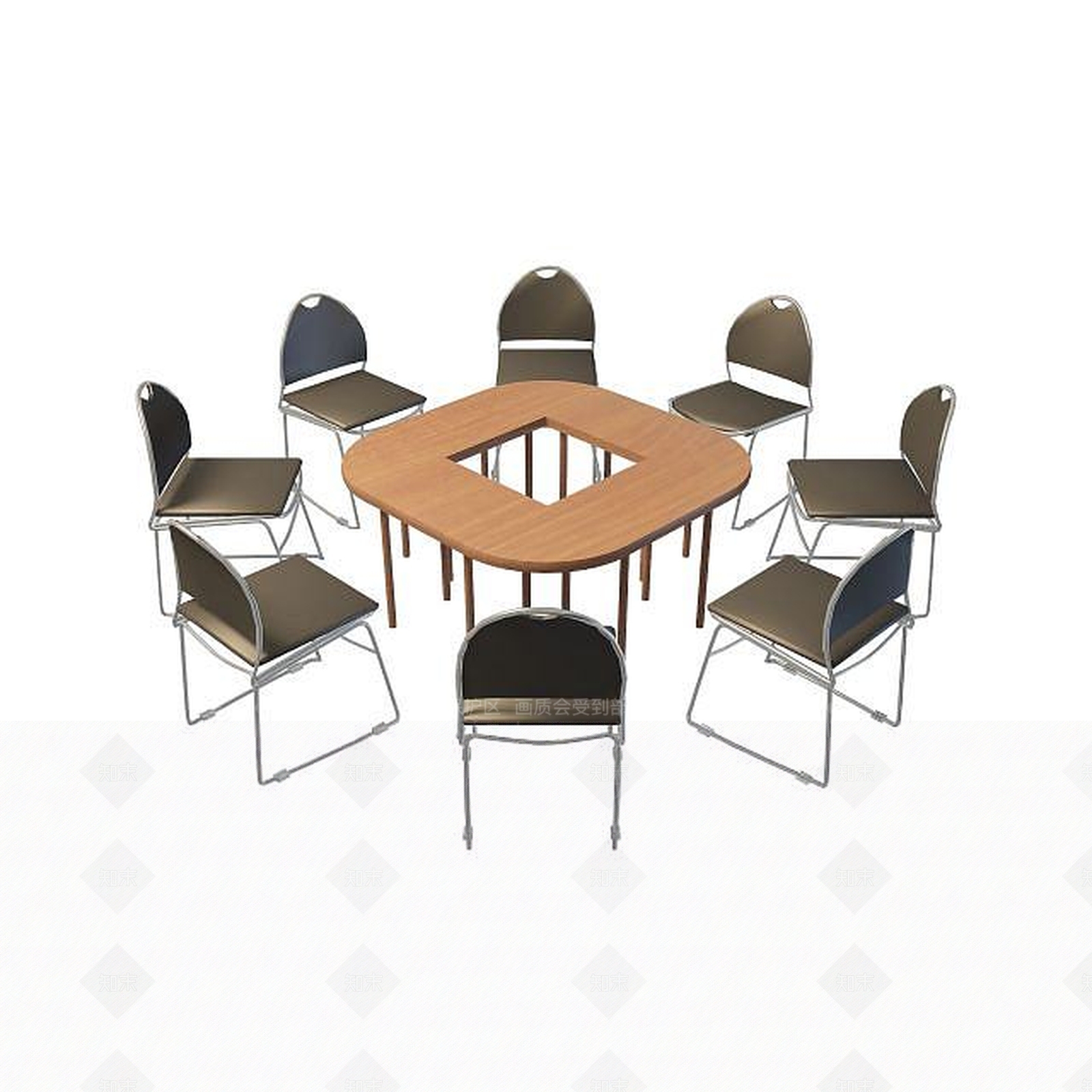 现代书桌椅3D模型下载【ID:1199350769】