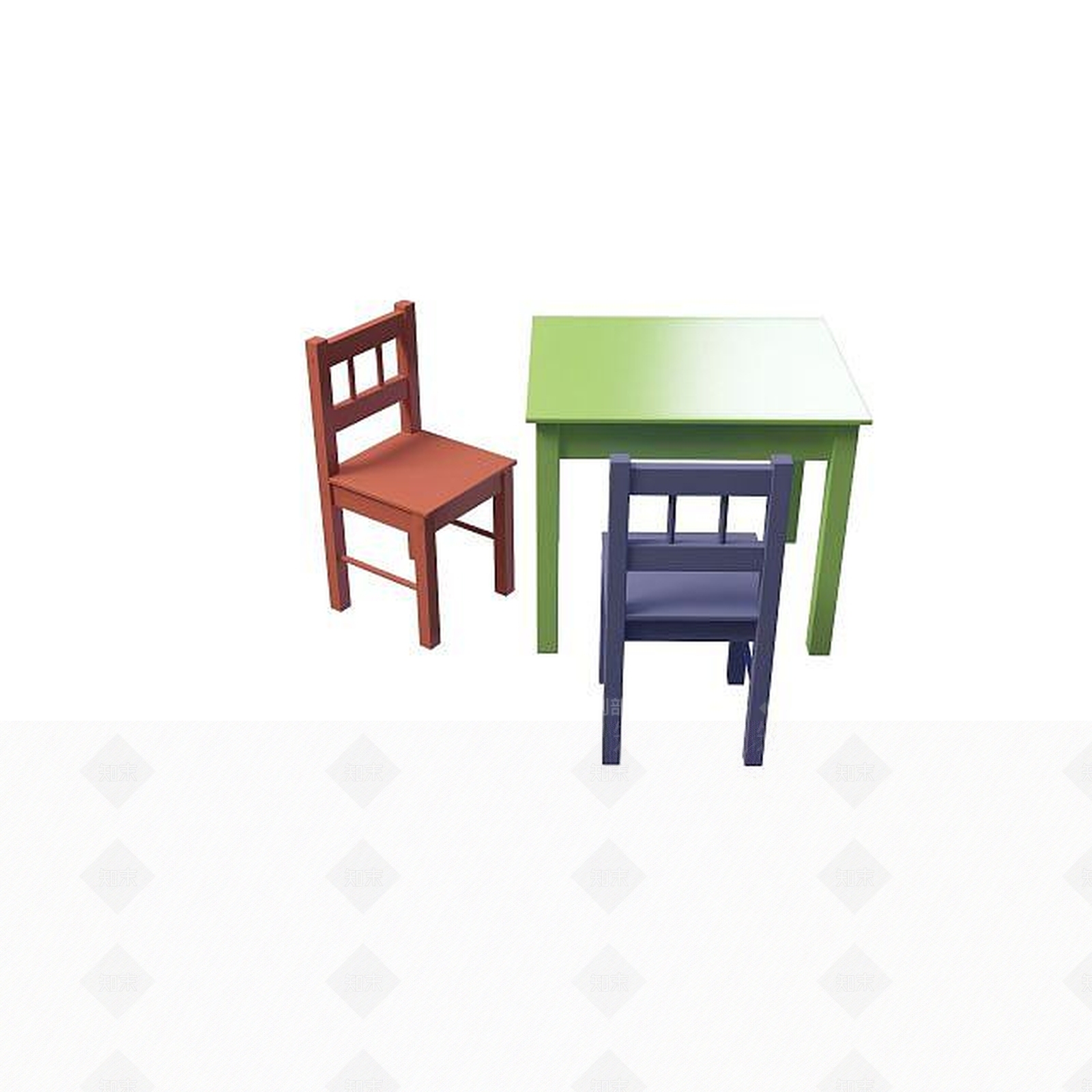 现代书桌椅3D模型下载【ID:1199354593】
