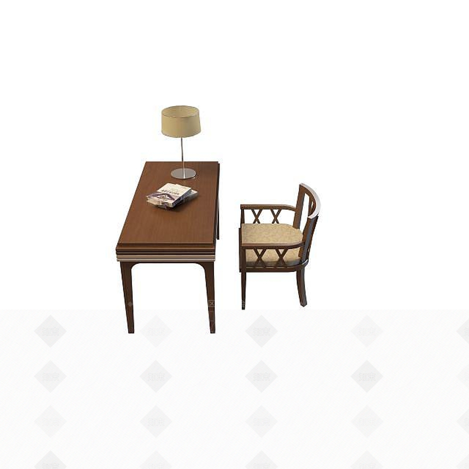 现代书桌椅3D模型下载【ID:1192148215】