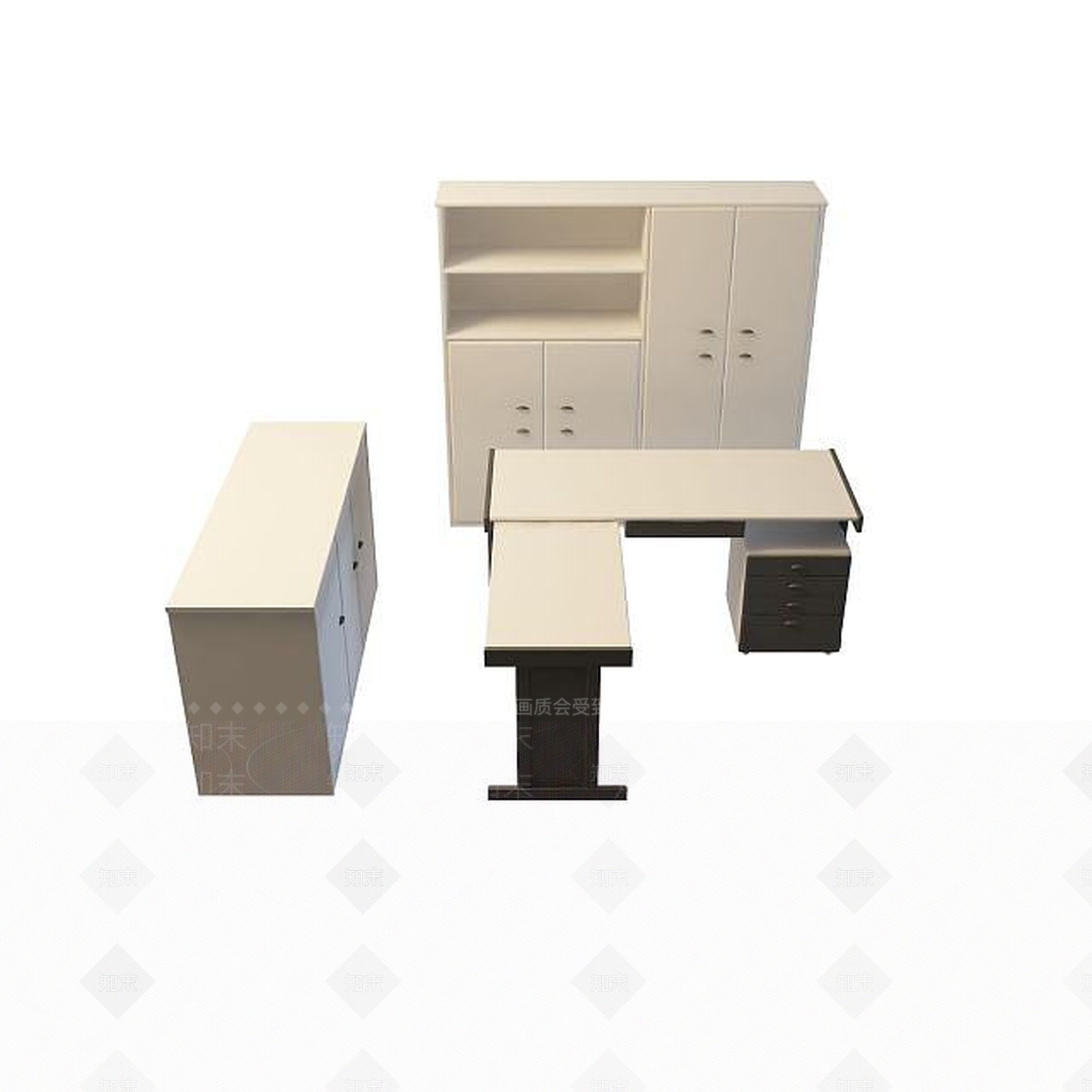 现代书桌3D模型下载【ID:1199350662】