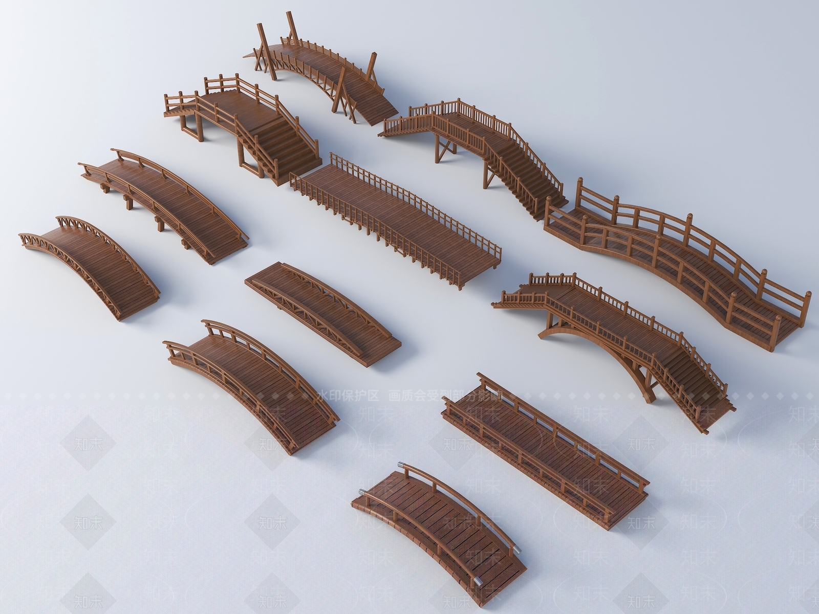 现代新中式桥3D模型下载【ID:1192148982】