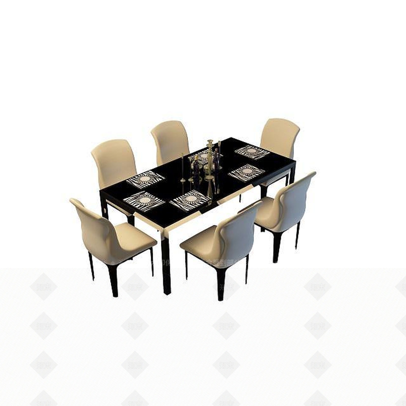 现代书桌椅3D模型下载【ID:1192149044】