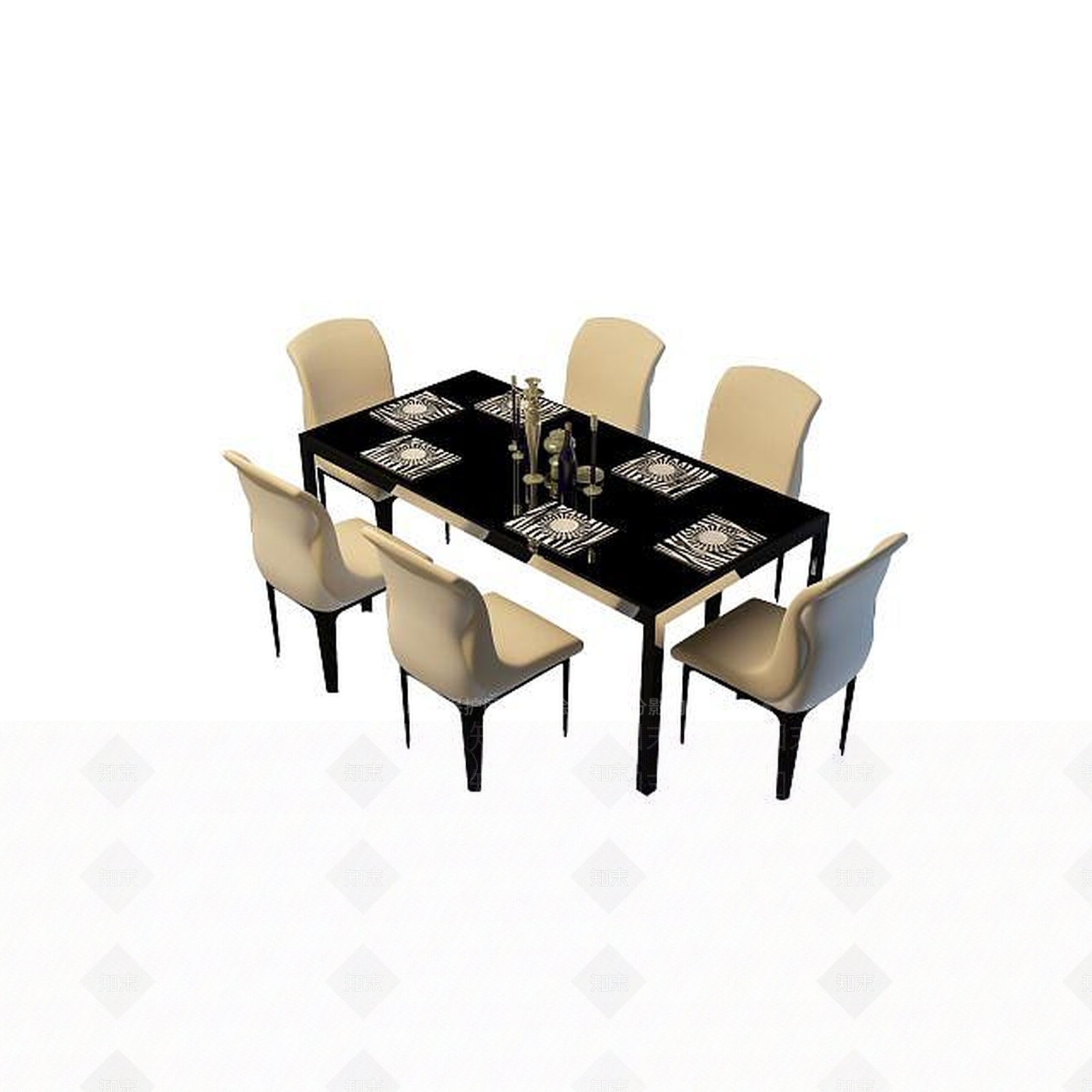 现代书桌椅3D模型下载【ID:1192149044】