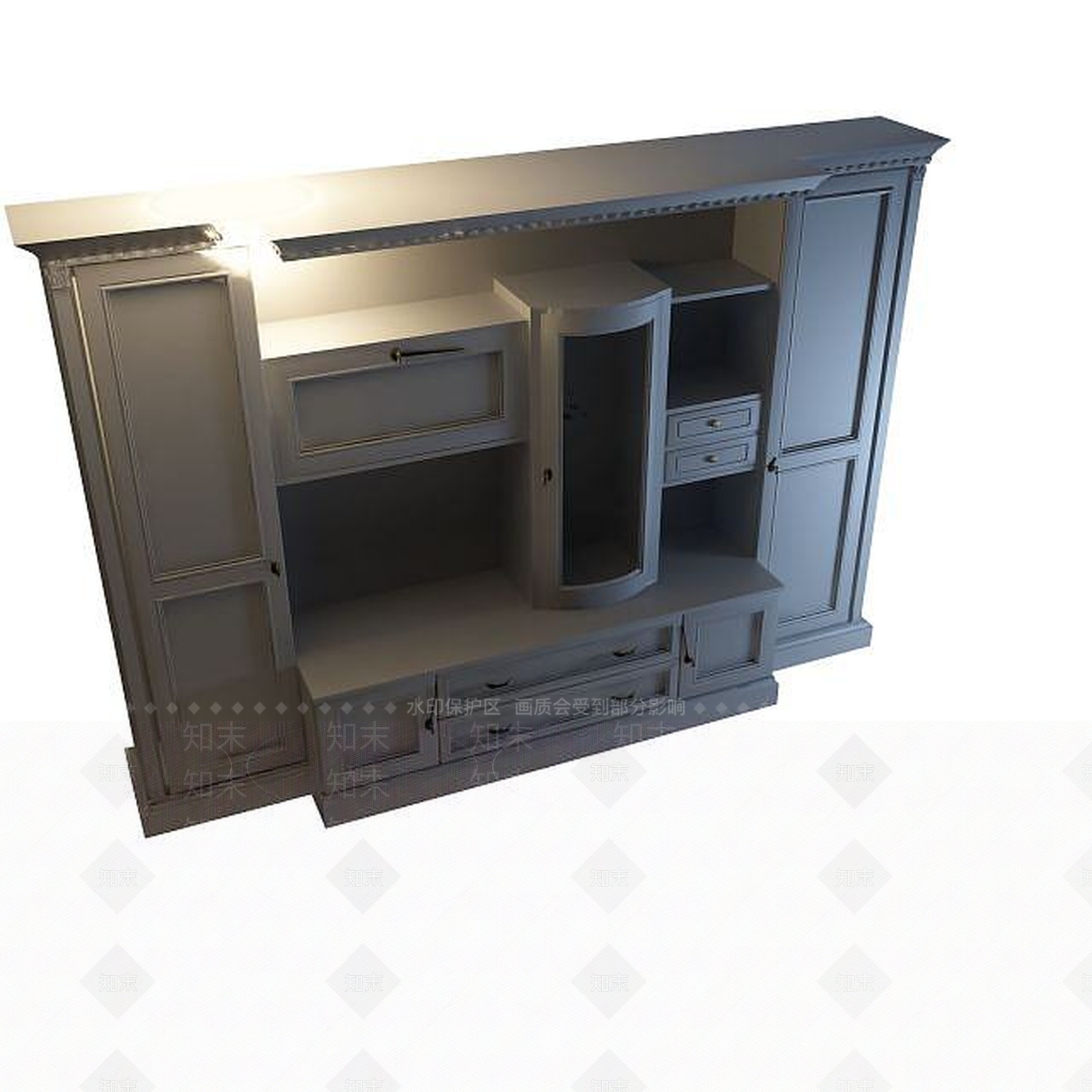 现代衣柜3D模型下载【ID:1199350533】