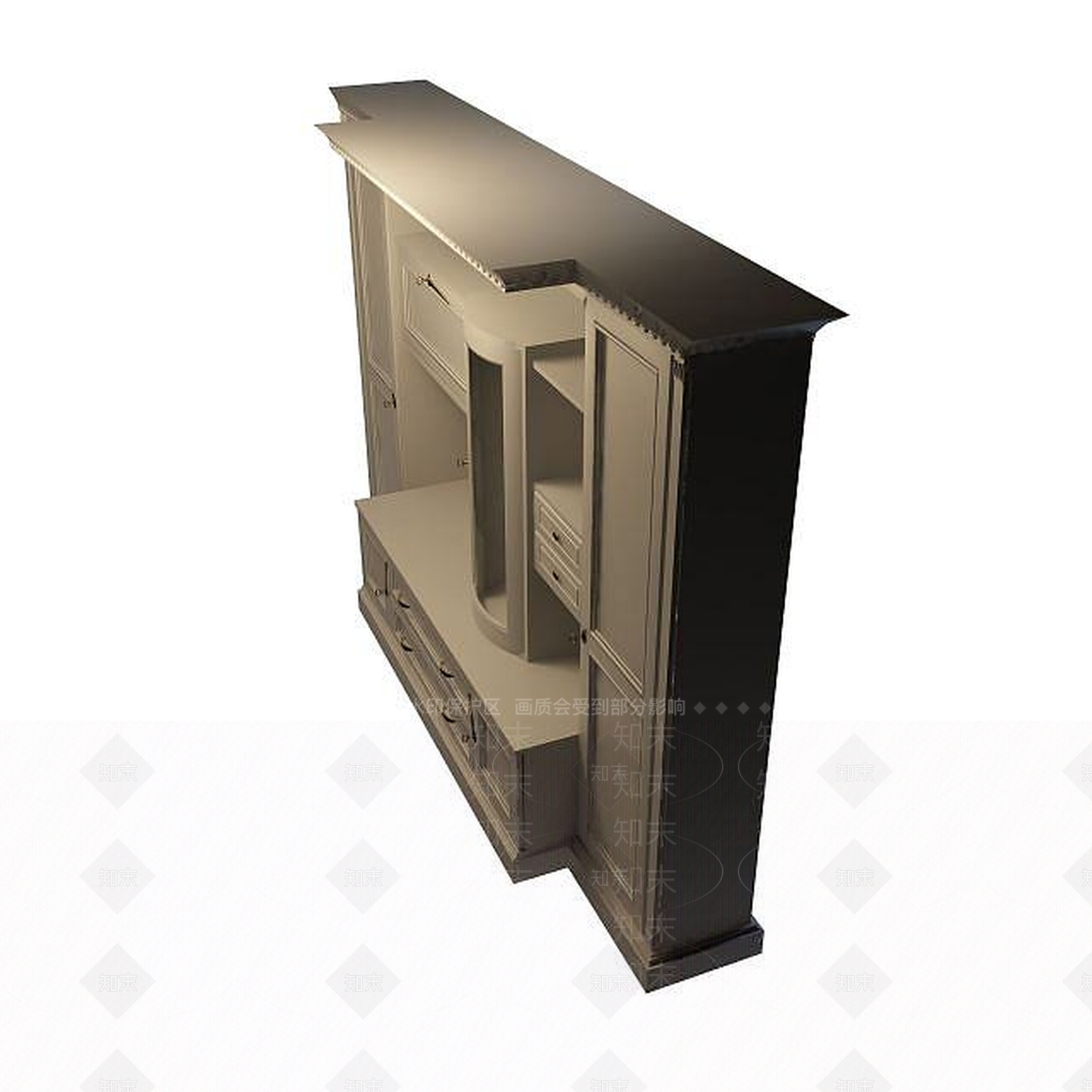 现代衣柜3D模型下载【ID:1199350533】