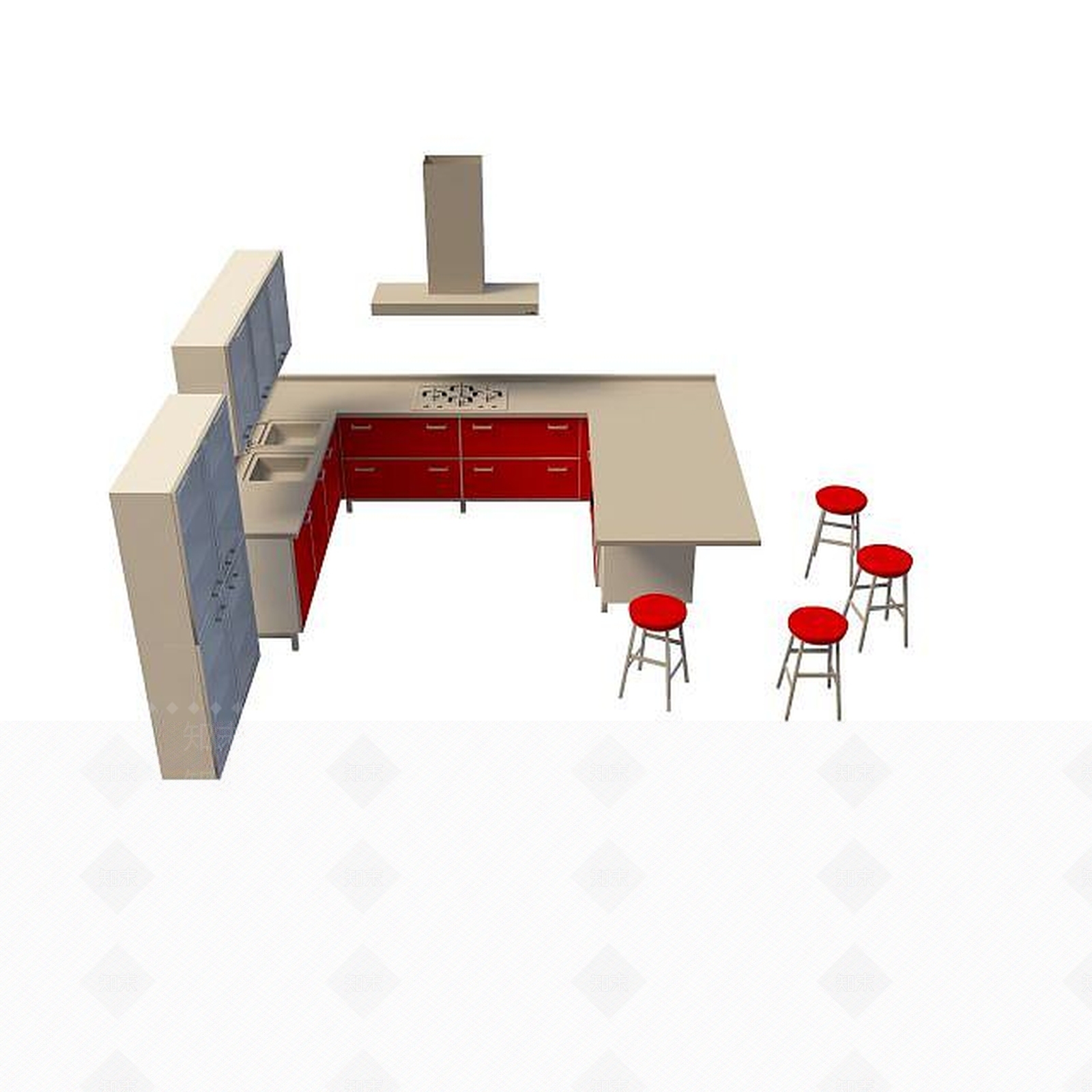 现代厨具3D模型下载【ID:1199354322】