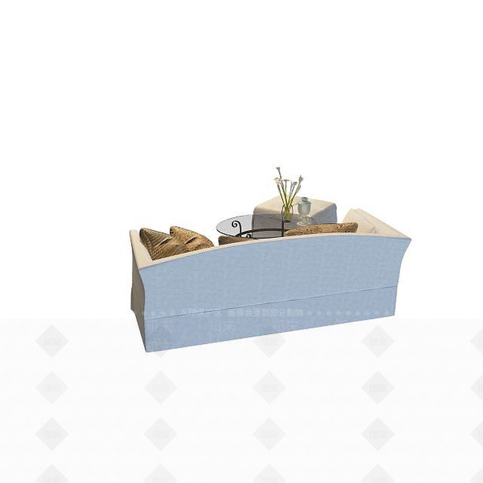 现代双人沙发3D模型下载【ID:1192149129】