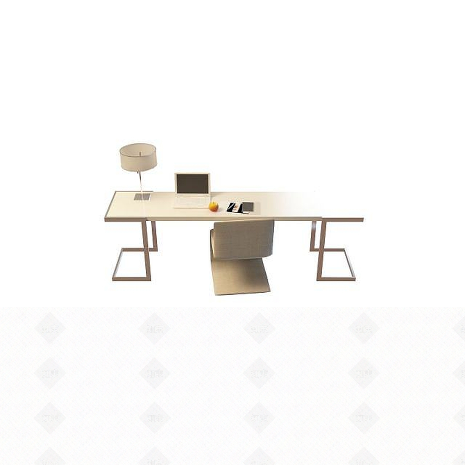 现代书桌椅3D模型下载【ID:1192149796】