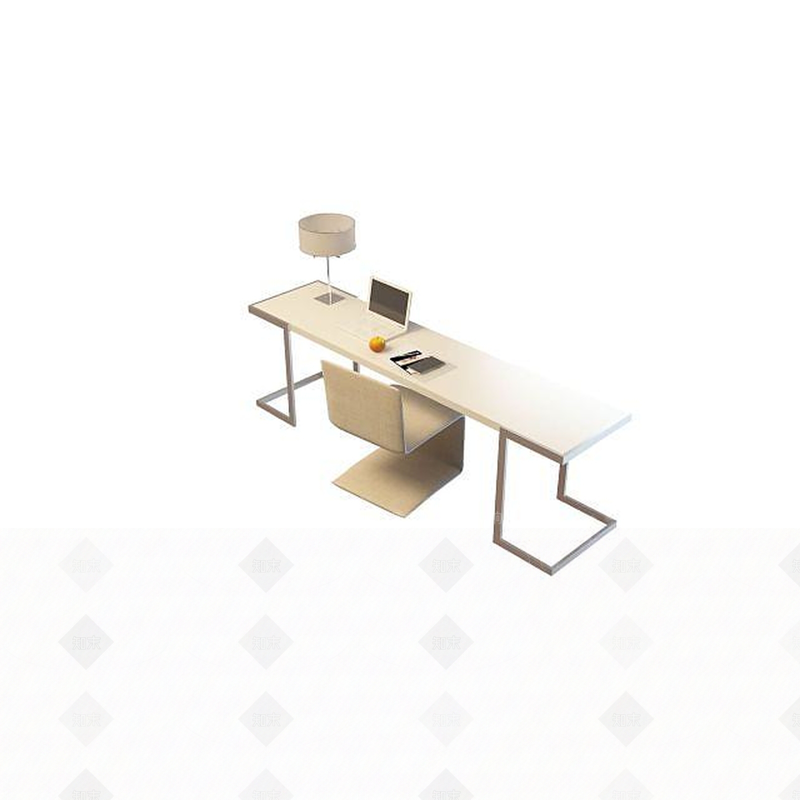 现代书桌椅3D模型下载【ID:1192149796】