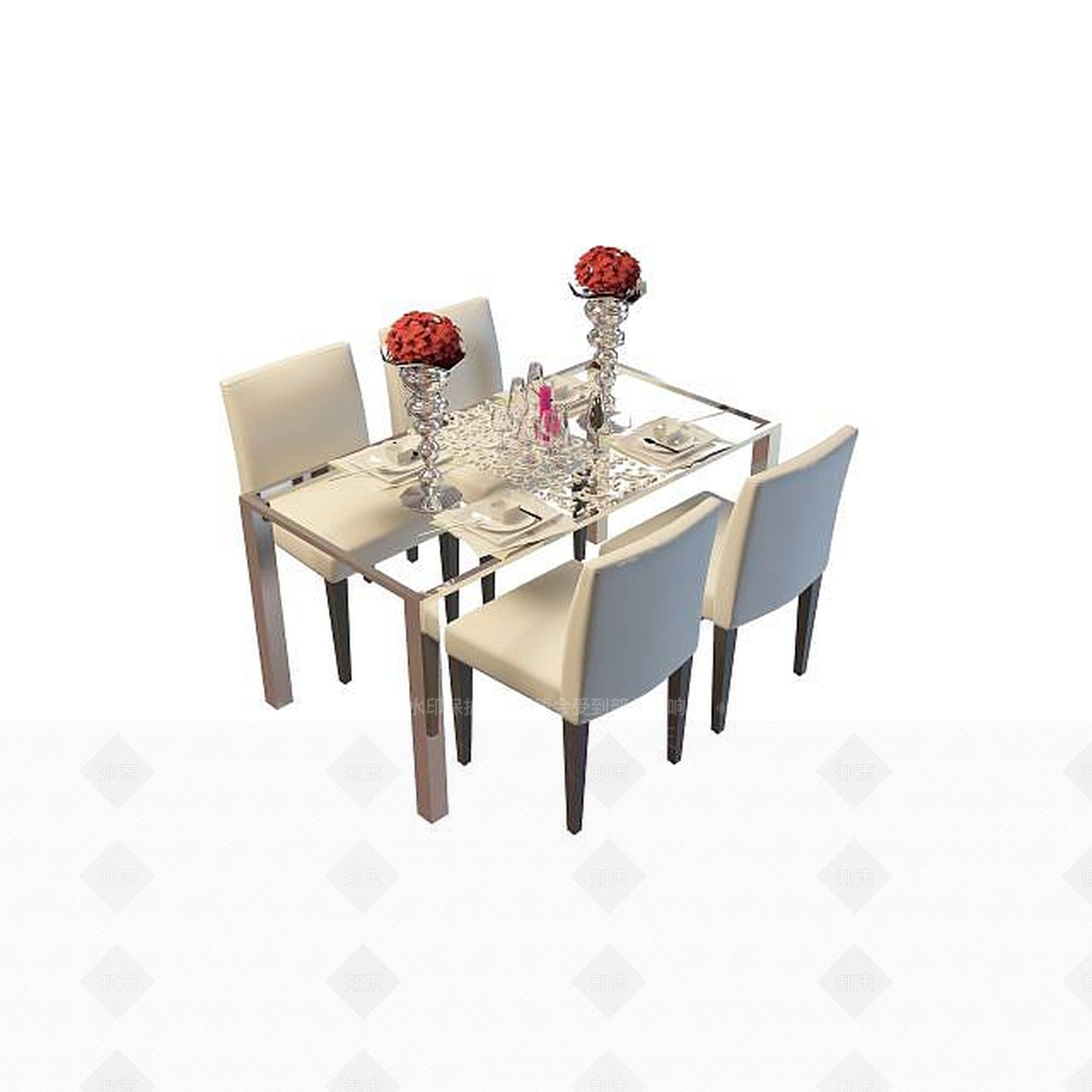 现代书桌椅3D模型下载【ID:1199354018】