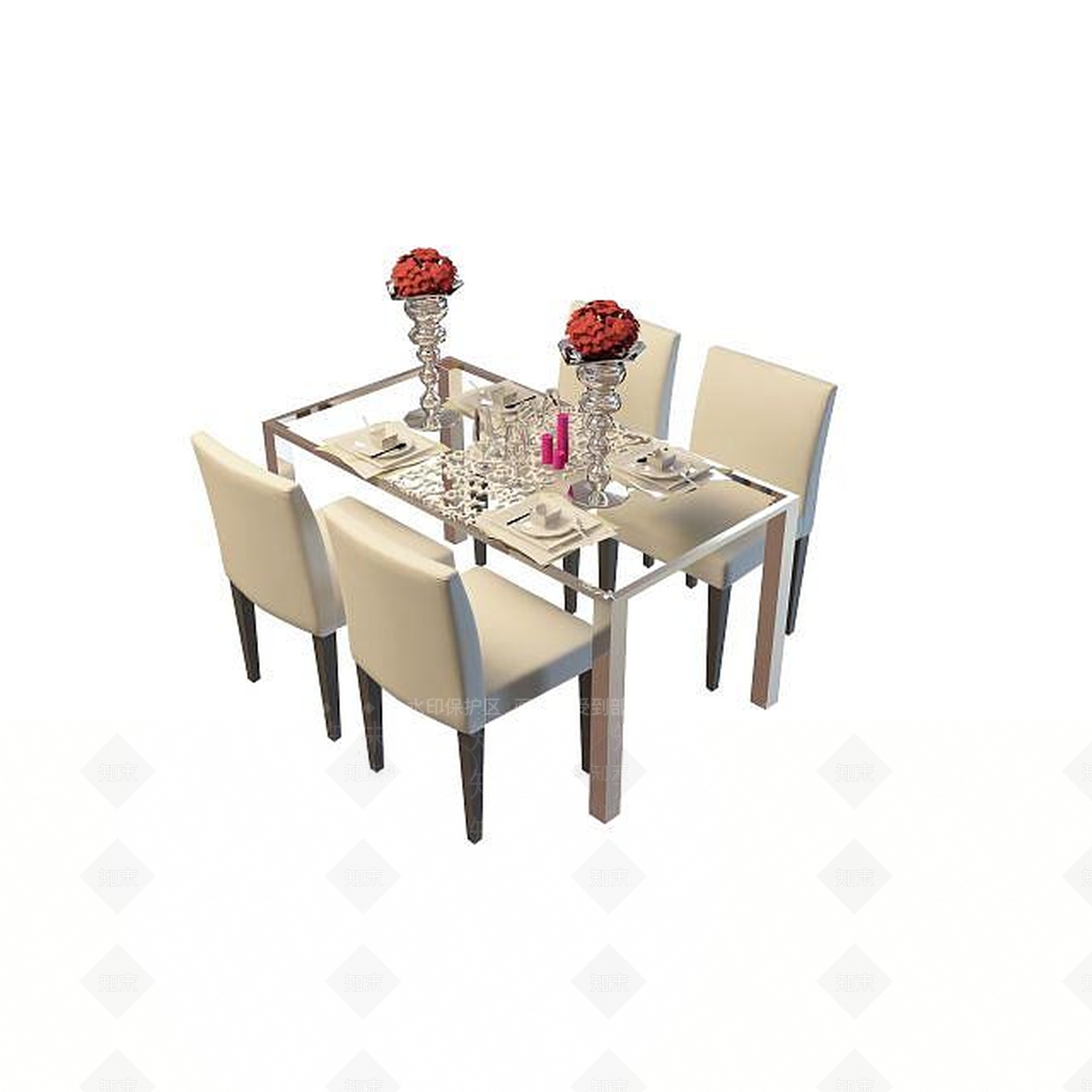 现代书桌椅3D模型下载【ID:1199354018】