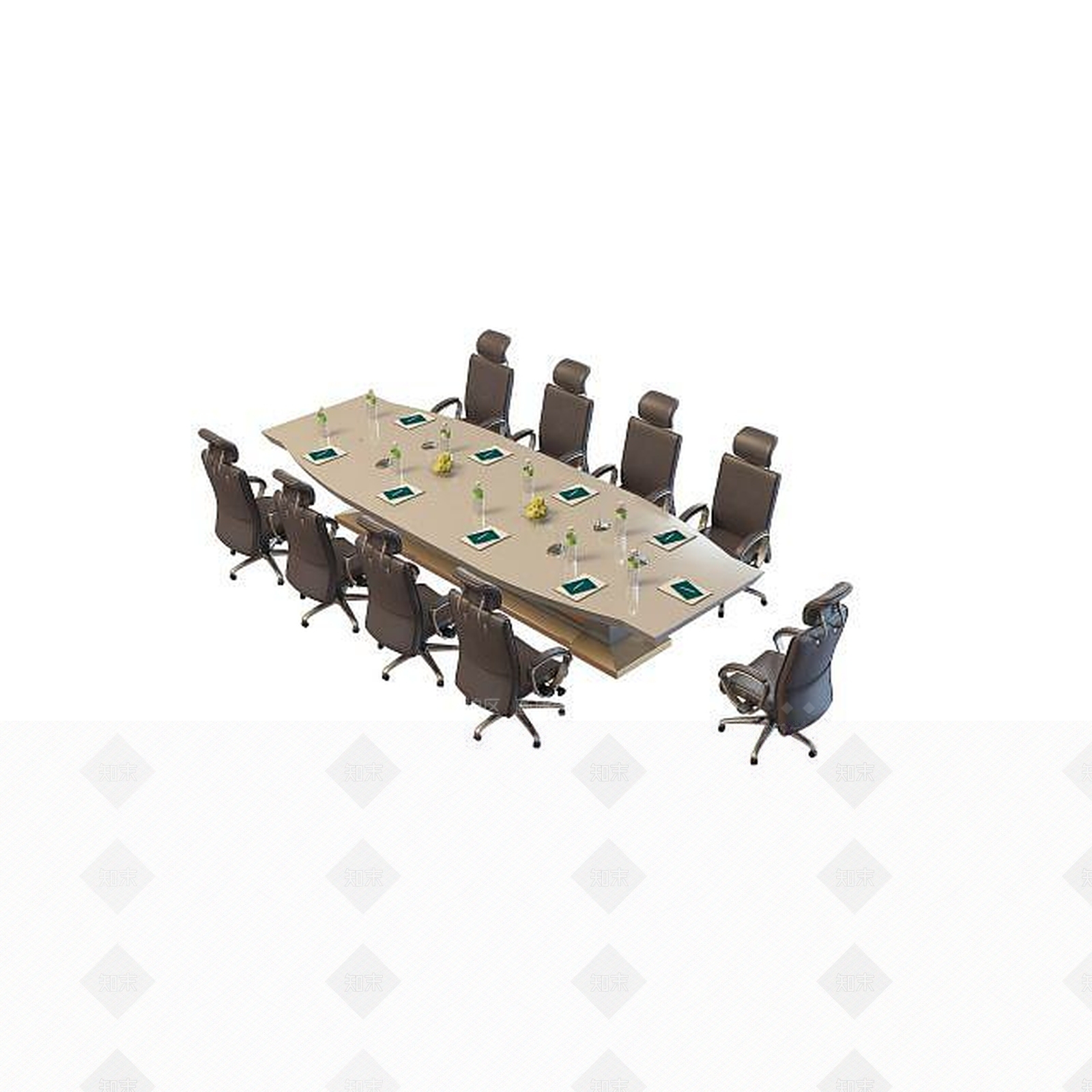现代书桌椅3D模型下载【ID:1192150418】