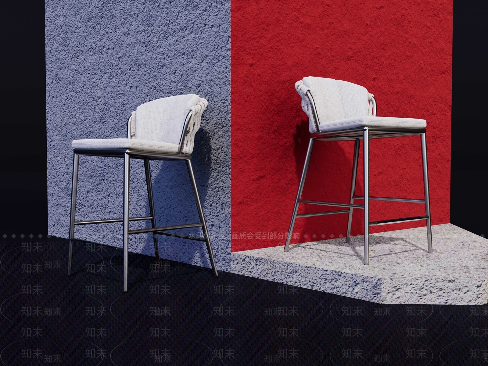现代吧椅SU模型下载【ID:1192150731】