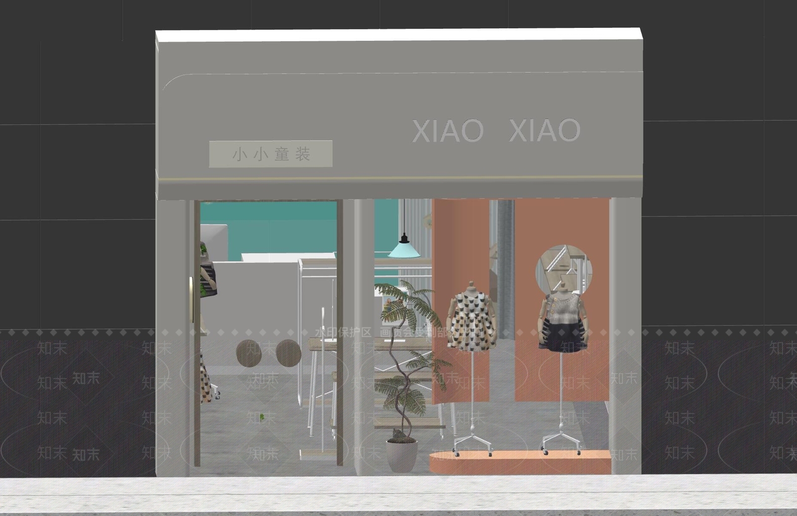 现代服装店SU模型下载【ID:1192151232】