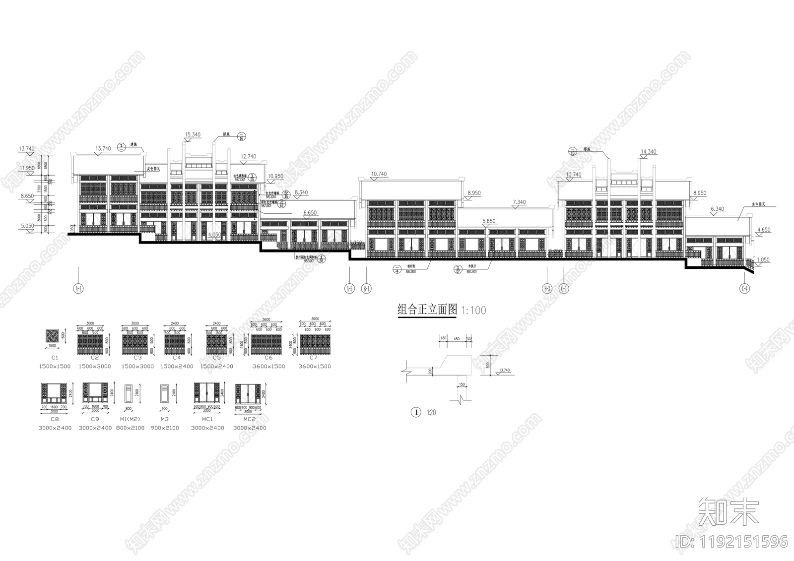 其他古建筑cad施工图下载【ID:1192151596】