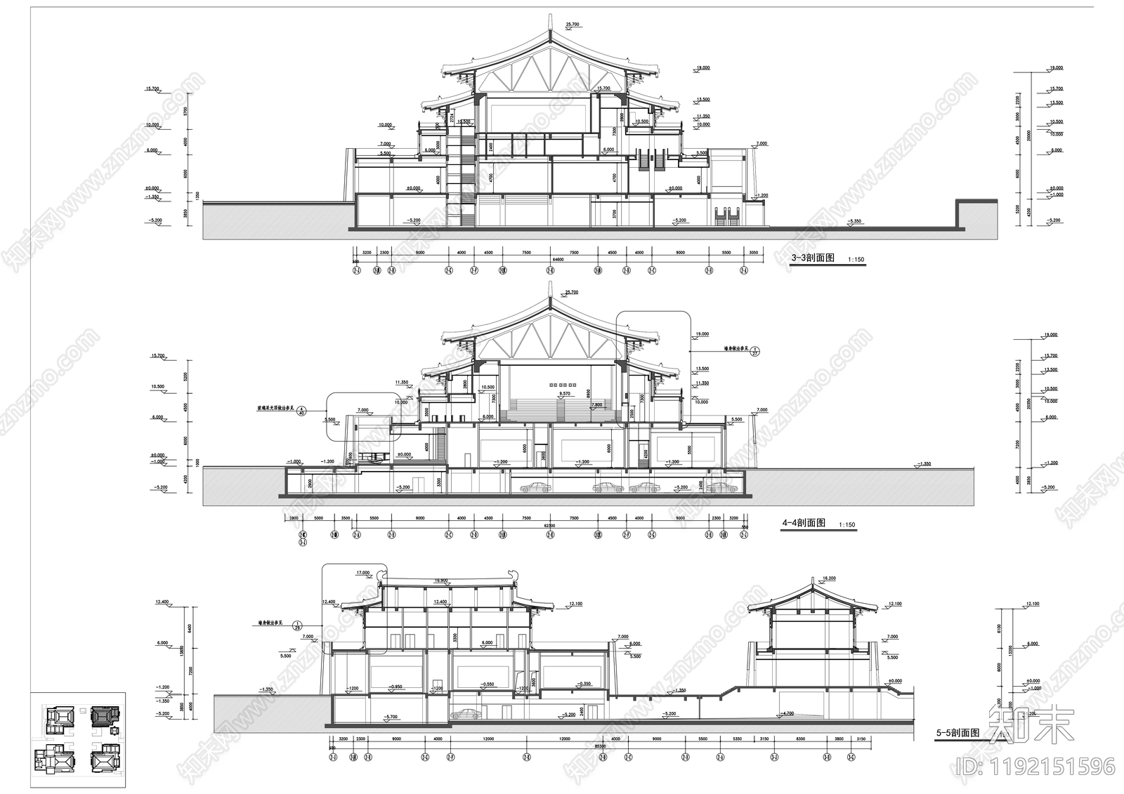 其他古建筑cad施工图下载【ID:1192151596】