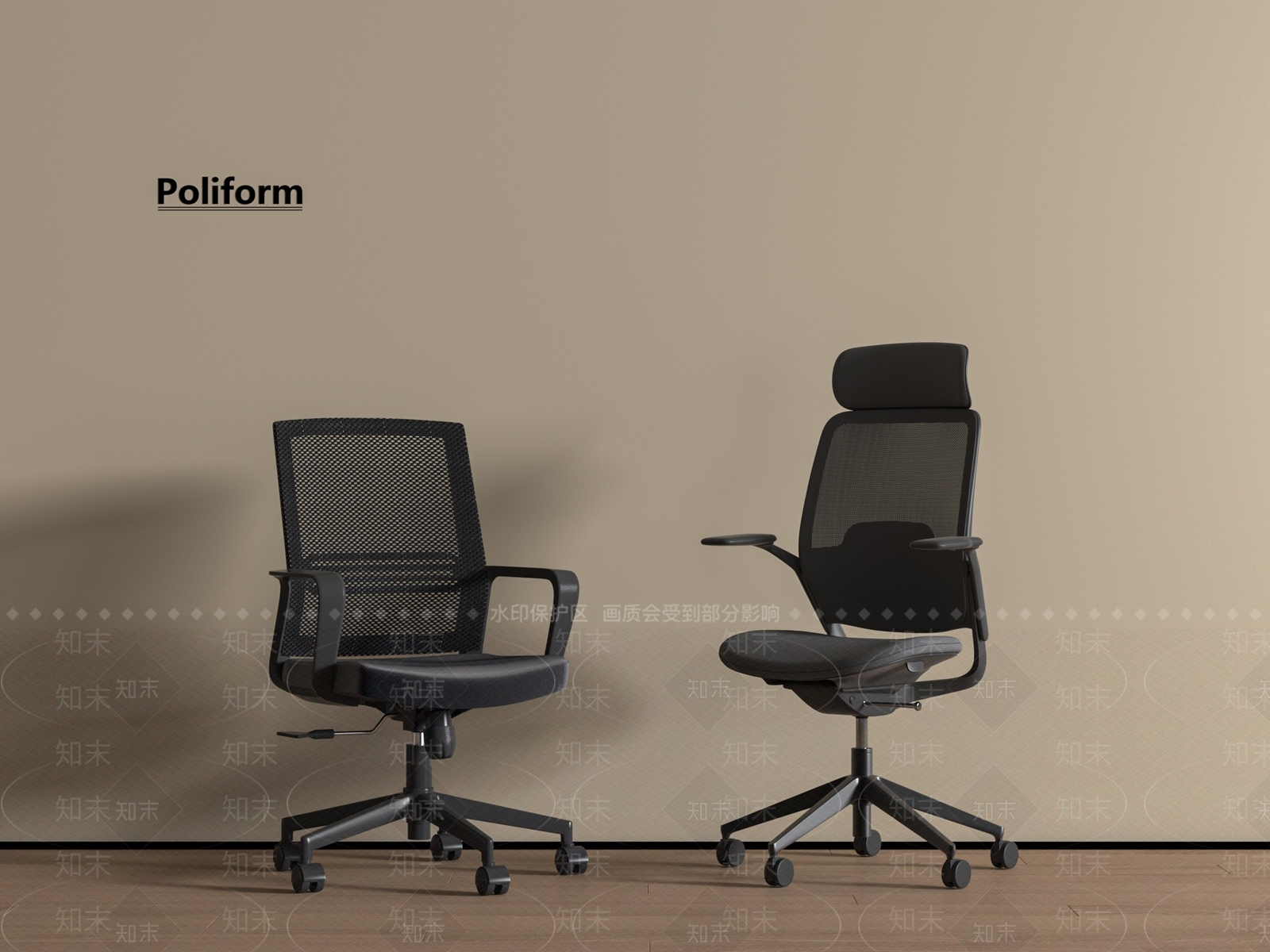 现代办公椅3D模型下载【ID:1192154268】