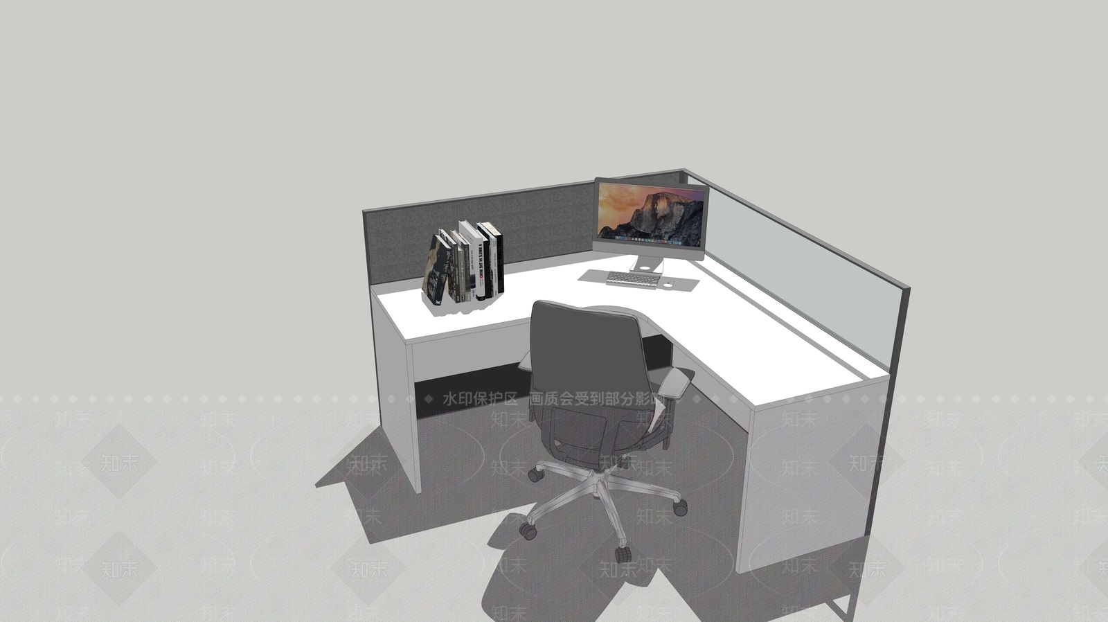 现代办公大堂SU模型下载【ID:1192159318】