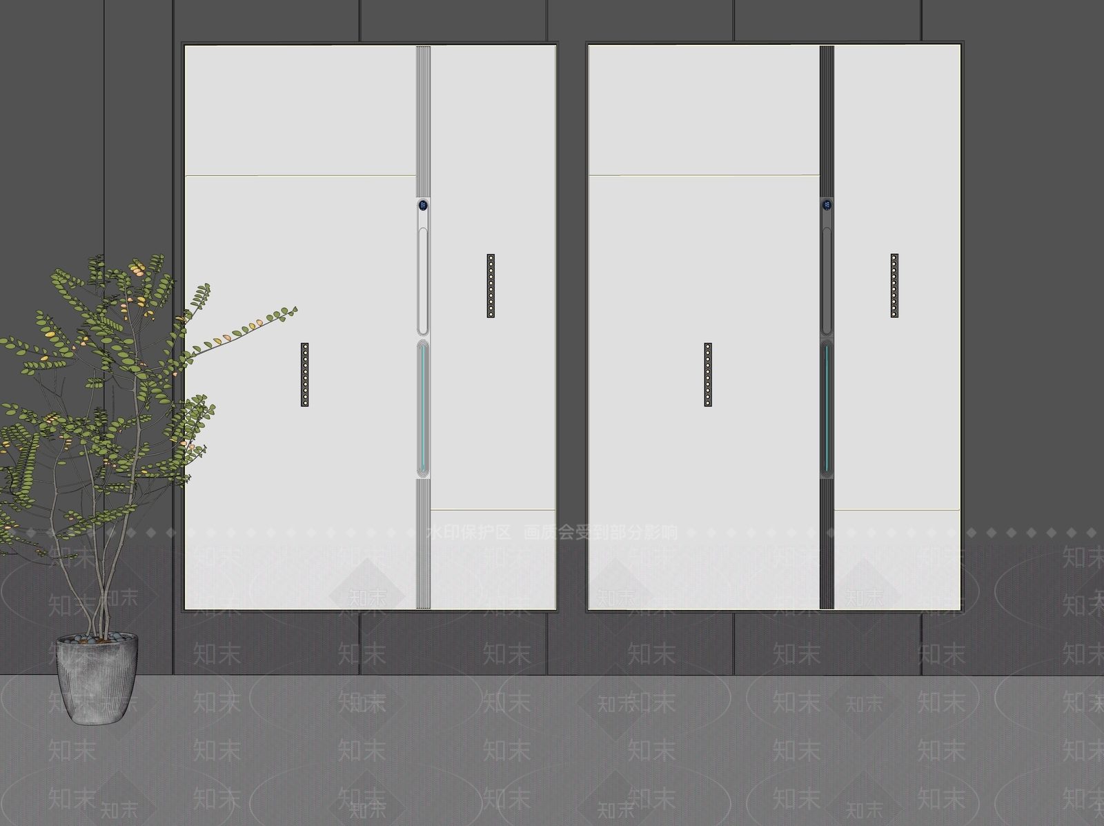 现代简约吊顶SU模型下载【ID:1192162671】