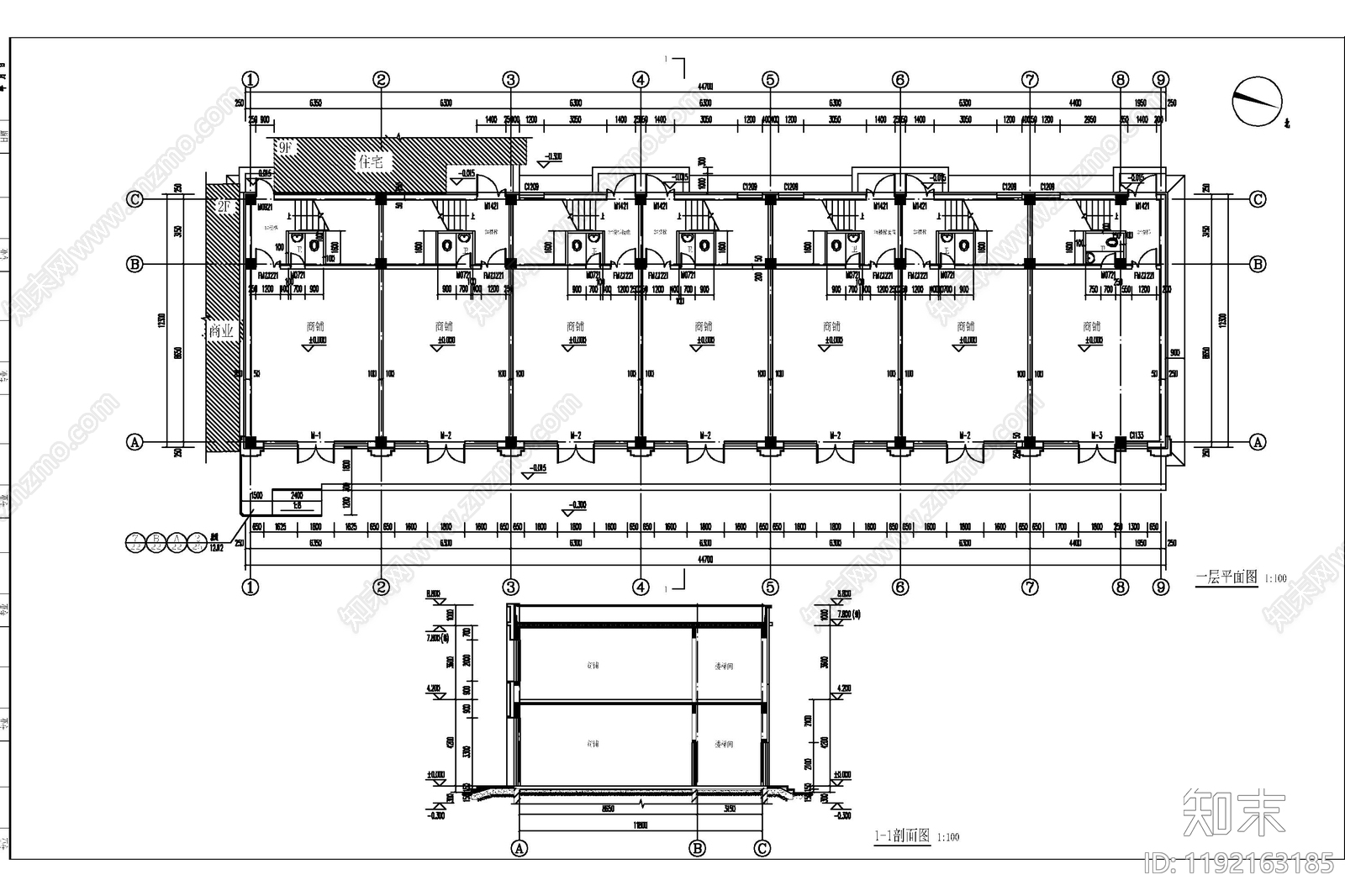 现代其他商业建筑cad施工图下载【ID:1192163185】