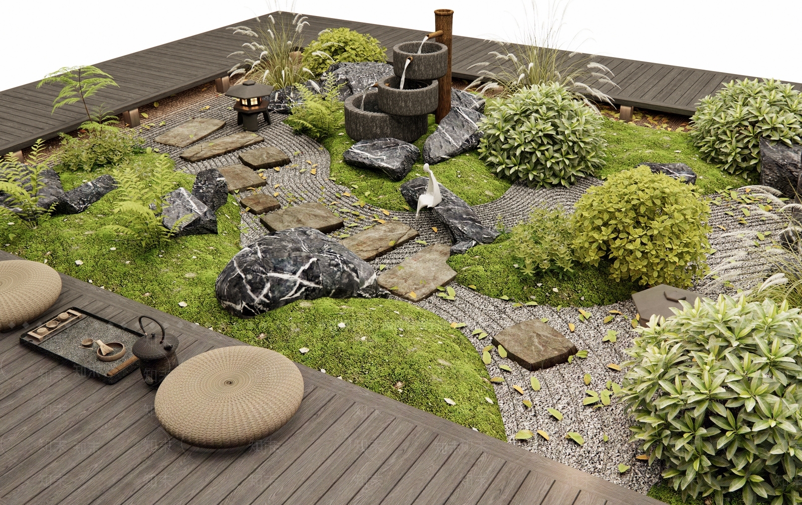 新中式庭院3D模型下载【ID:1192163056】