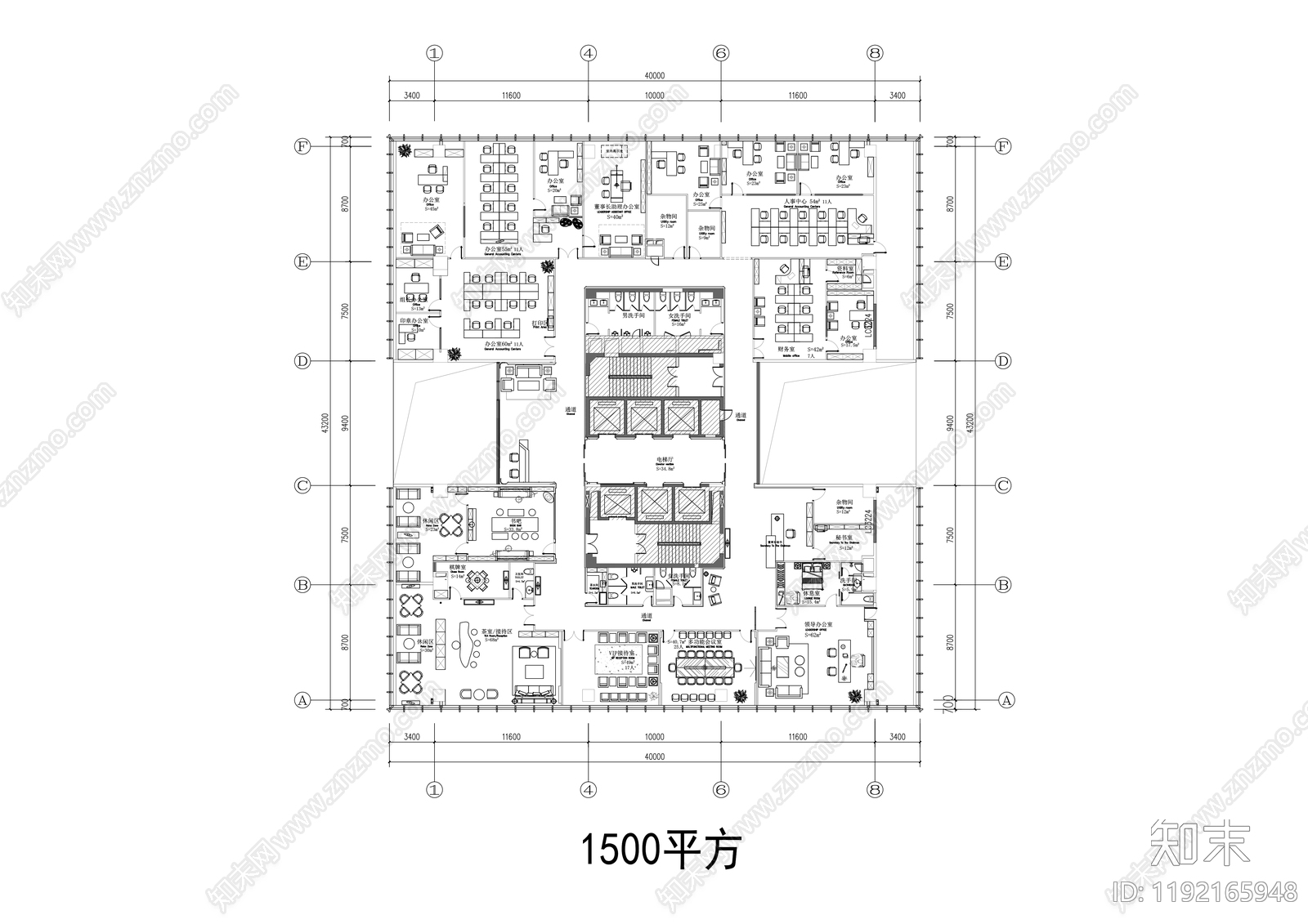 其他办公空间cad施工图下载【ID:1192165948】