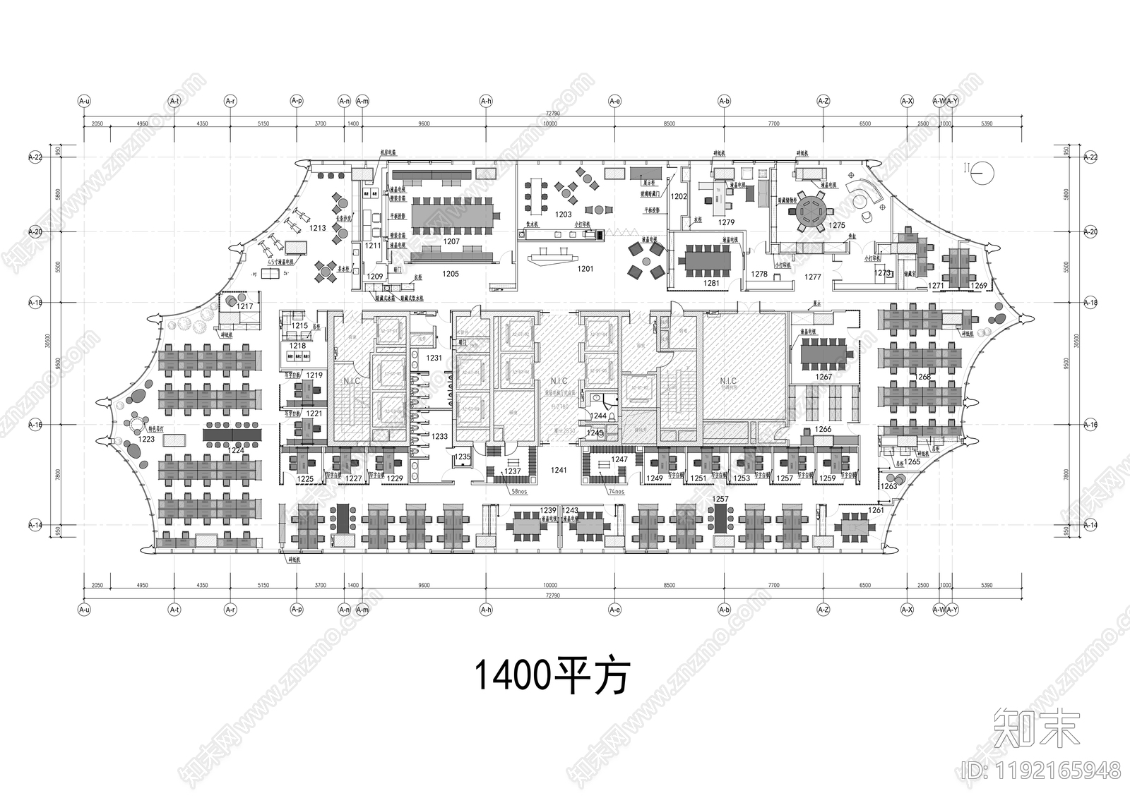 其他办公空间cad施工图下载【ID:1192165948】