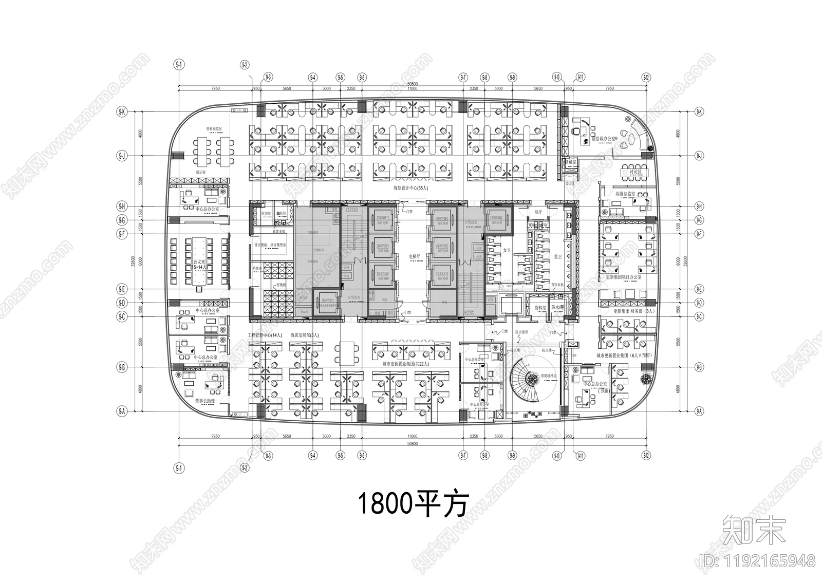 其他办公空间cad施工图下载【ID:1192165948】