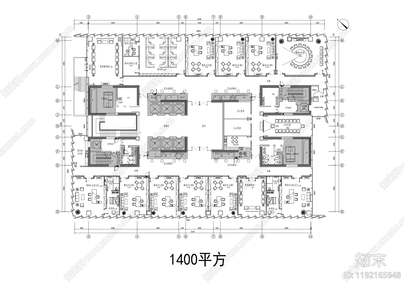 其他办公空间cad施工图下载【ID:1192165948】