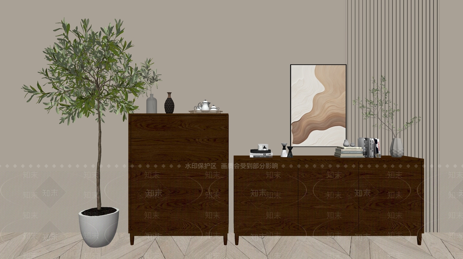 现代斗柜SU模型下载【ID:1192166876】