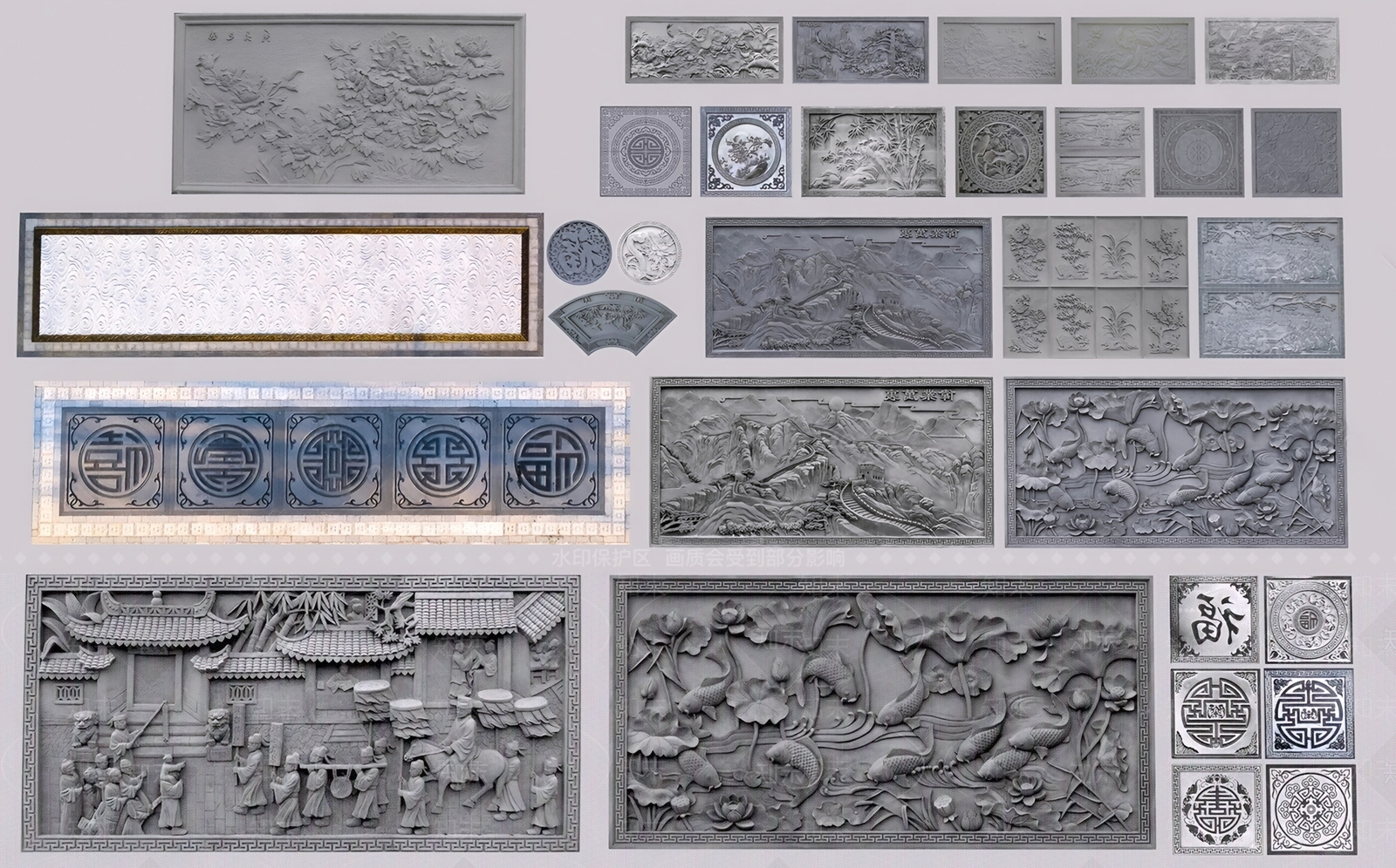 现代浮雕SU模型下载【ID:1192167742】