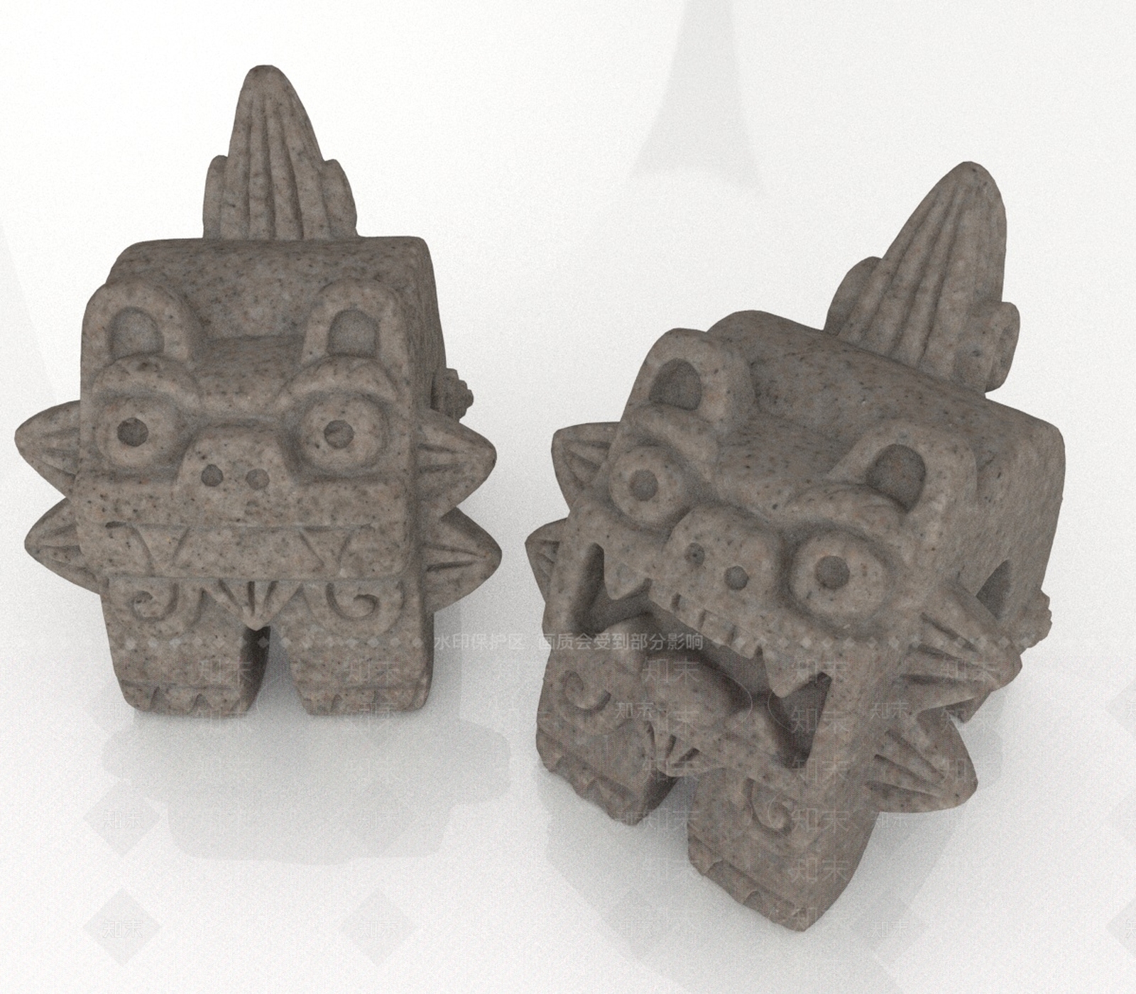 中式新中式雕塑摆件3D模型下载【ID:1192168213】