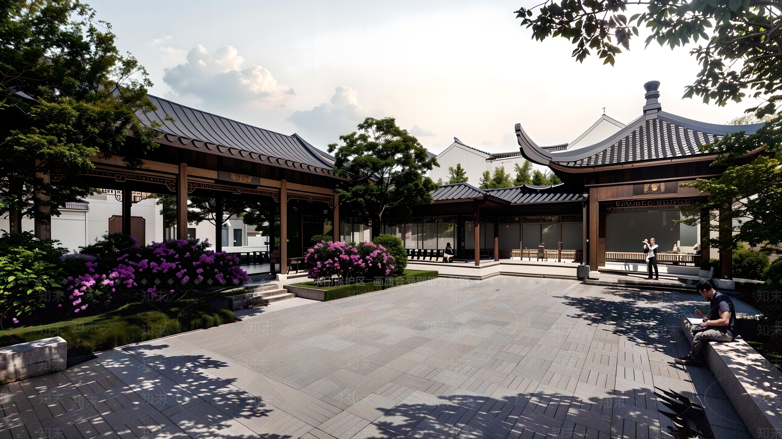 中式古建筑SU模型下载【ID:1192171505】