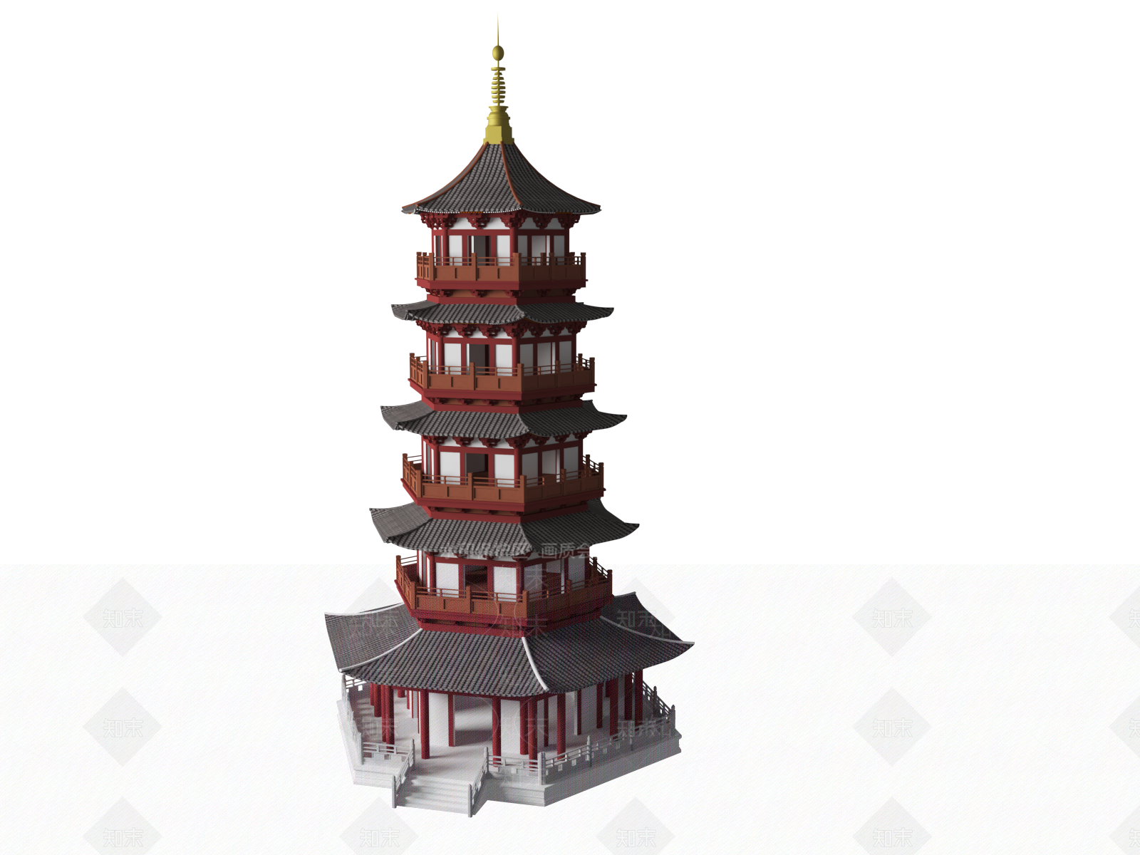 中式古建3D模型下载【ID:1192171718】