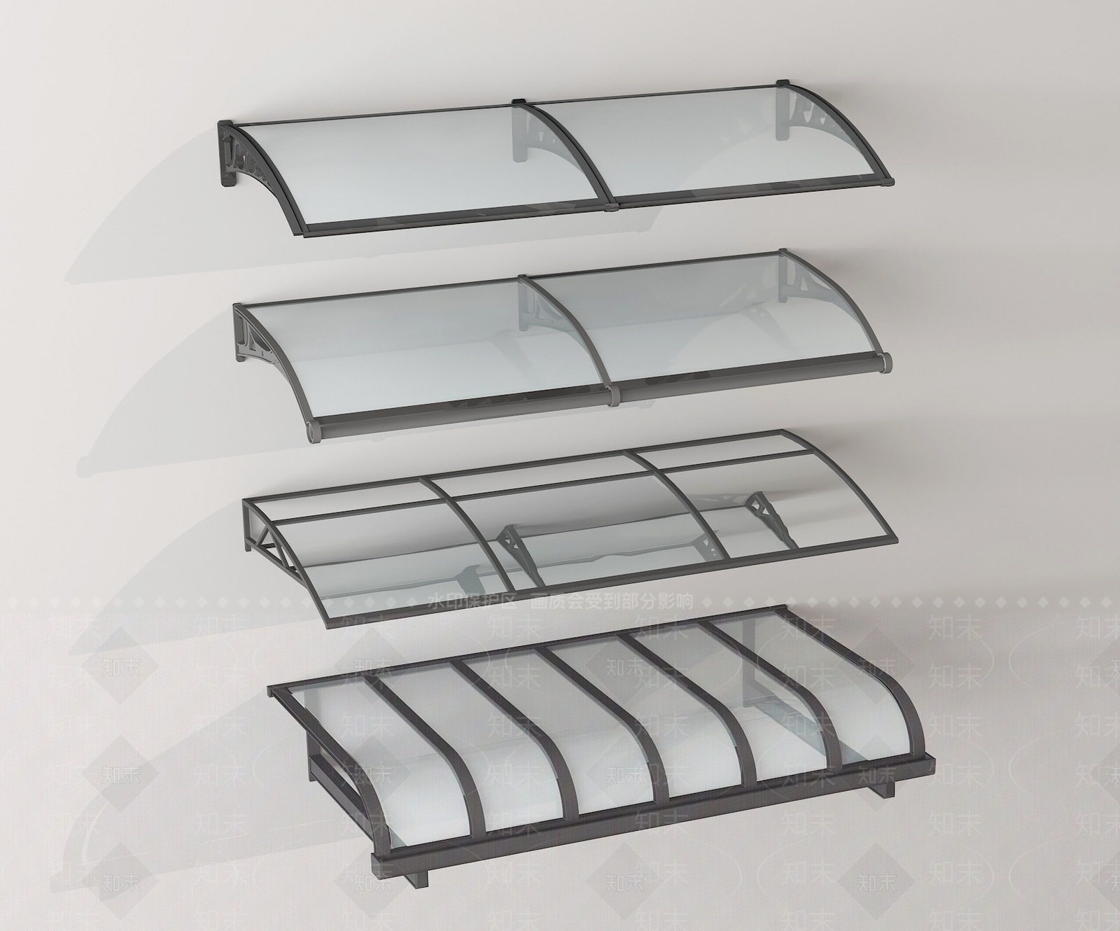 现代雨棚SU模型下载【ID:1192172519】